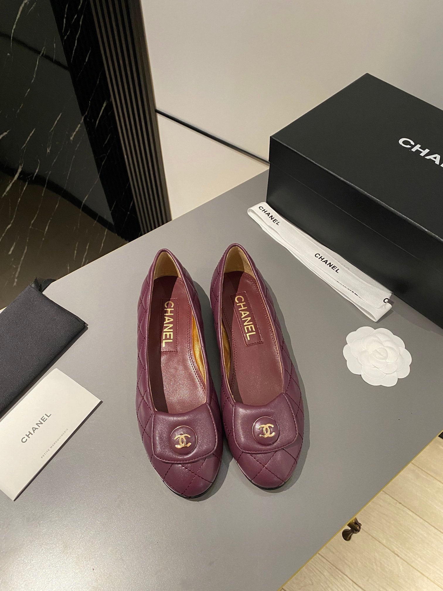 Chanel 26s Ballet Flat Mulberry Purple Lambskin