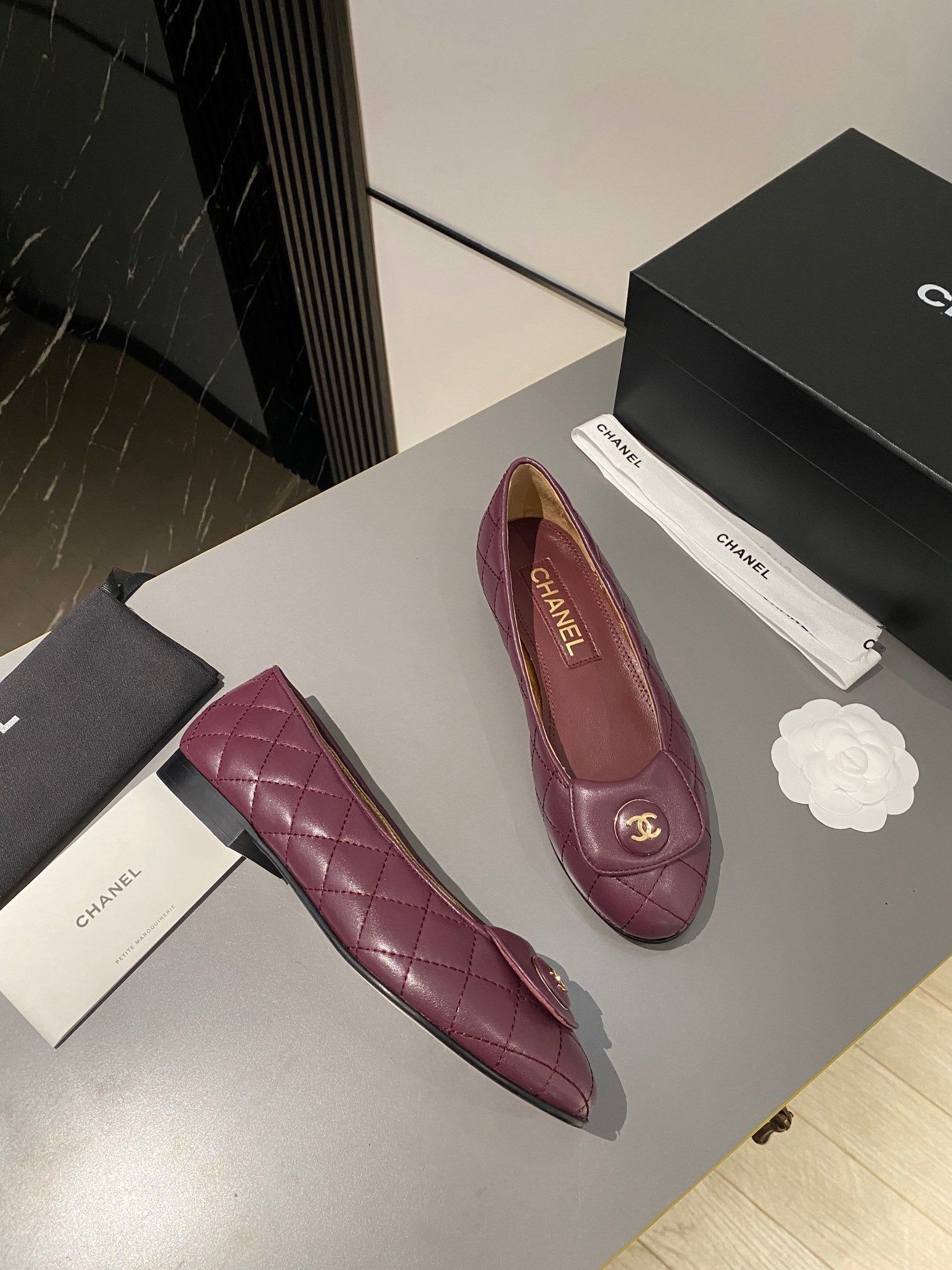 Chanel 26s Ballet Flat Mulberry Purple Lambskin