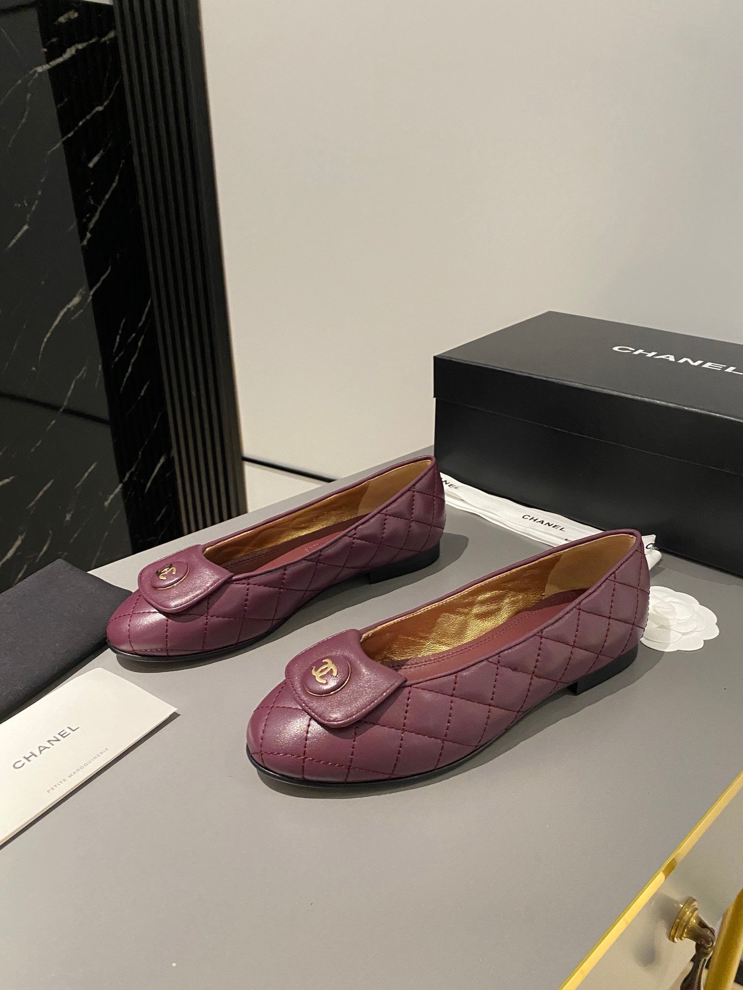 Chanel 26s Ballet Flat Mulberry Purple Lambskin