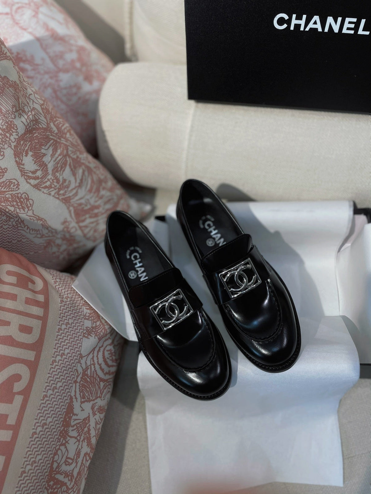 Chanel 26s Loafers Black Smooth Leather 156351