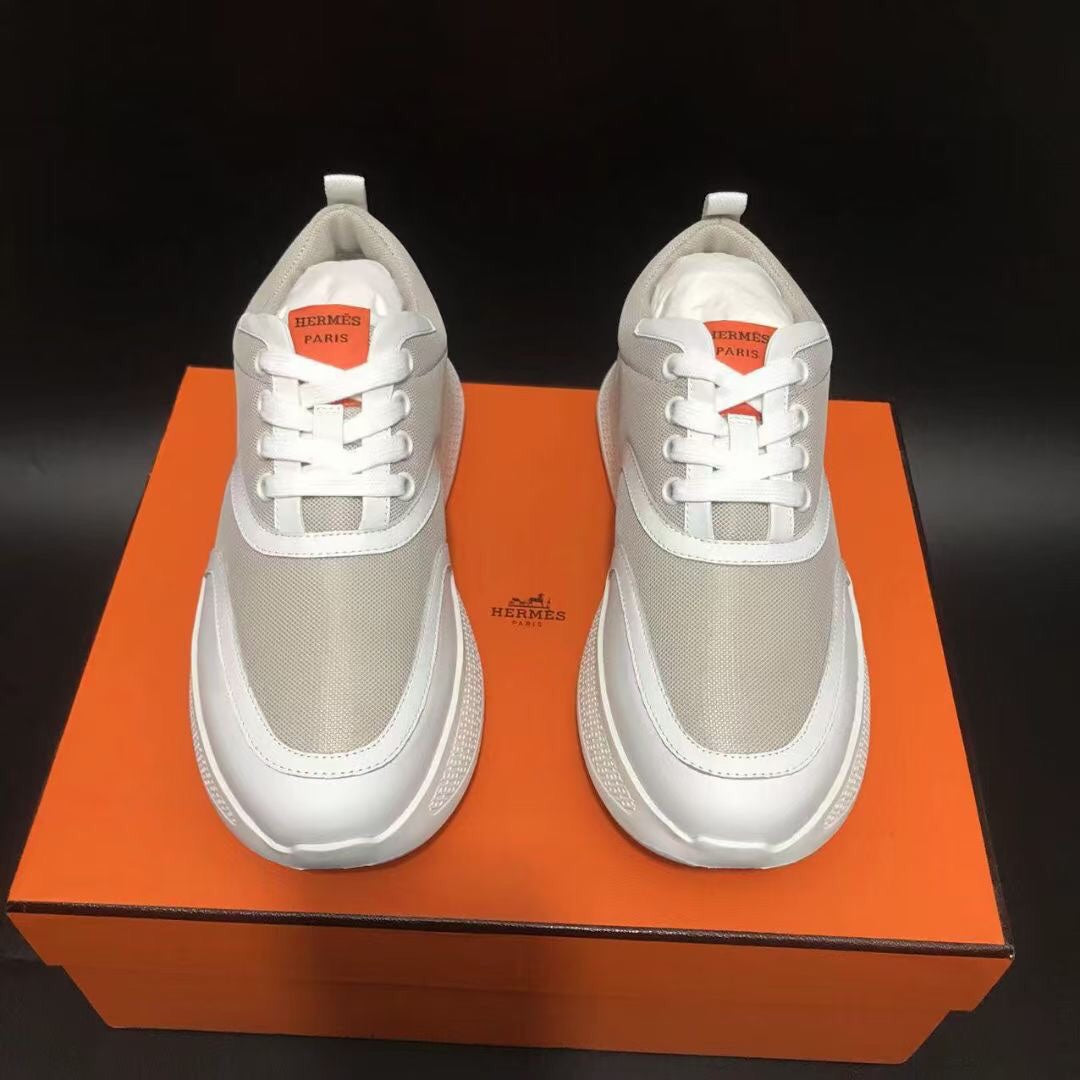 GIGA SNEAKER LIGHT GRAY MIX WHITE CALFSKIN