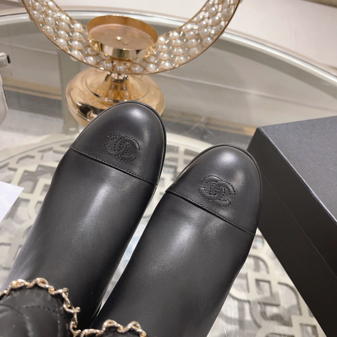 CC 26s Quilted Ankle Boots Black Leather 166069