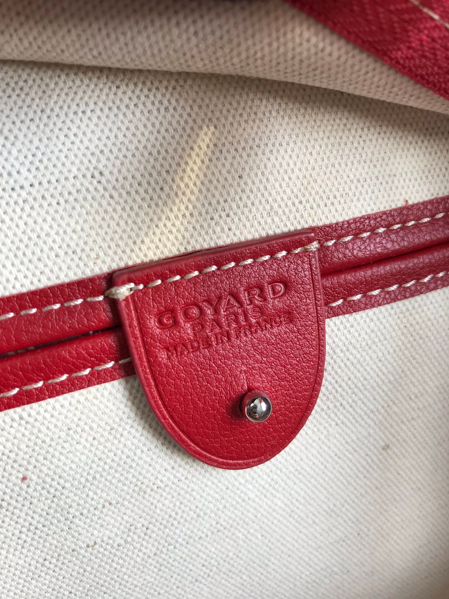 Goyard Artois PM Bag 35cm Red Canvas & Calfskin