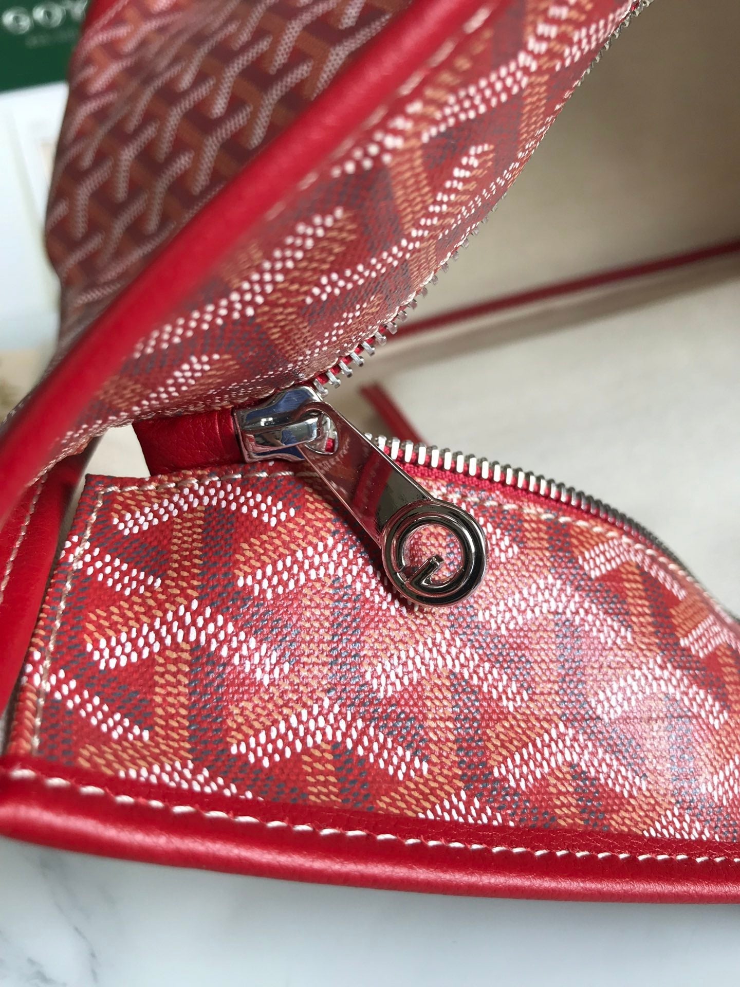 Goyard Artois PM Bag 35cm Red Canvas & Calfskin