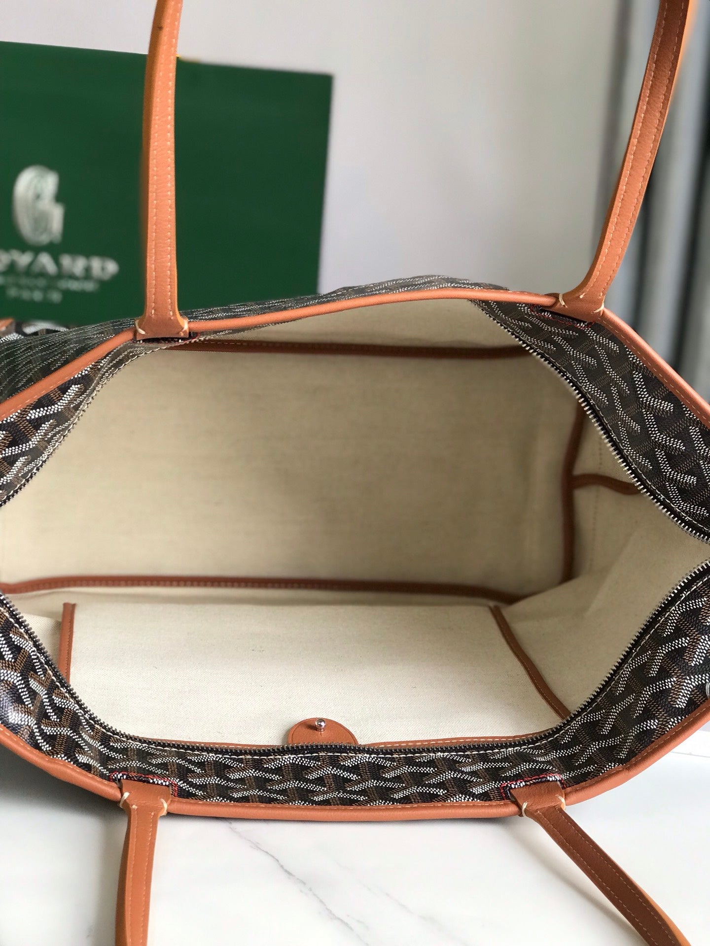 Goyard Artois PM Bag 35cm Black Tan Canvas & Calfskin