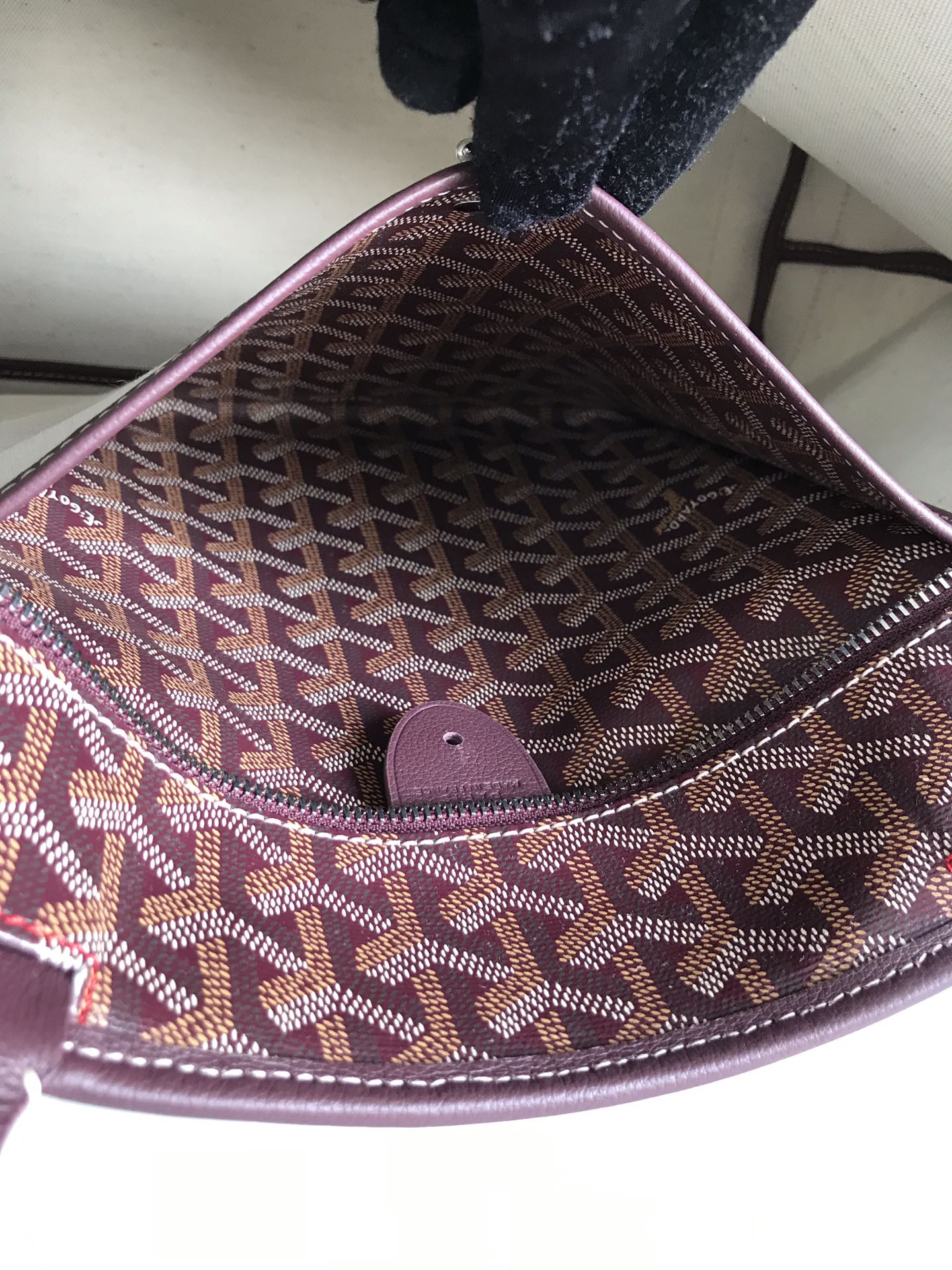 Goyard Artois PM Bag 35cm Burgundy Canvas & Calfskin