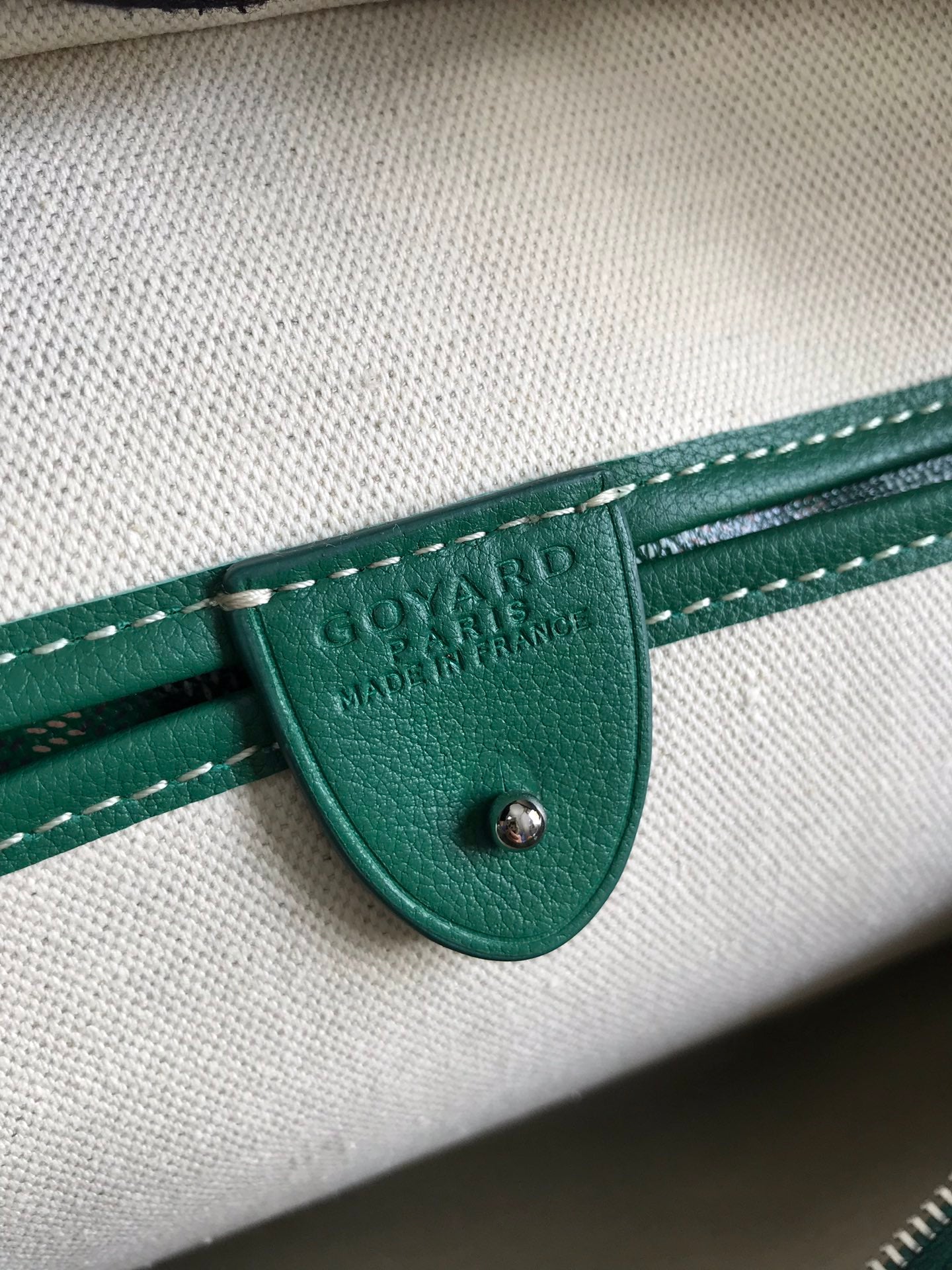 Goyard Artois PM Bag 35cm Green Canvas & Calfskin