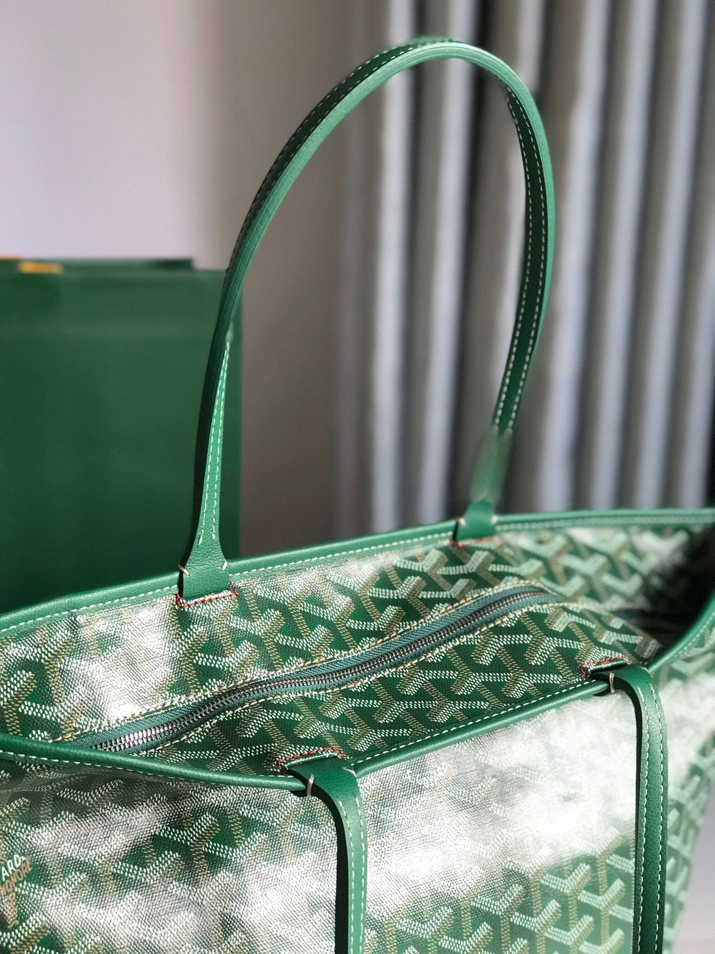Goyard Artois Bag 30cm Green Canvas & Calfskin