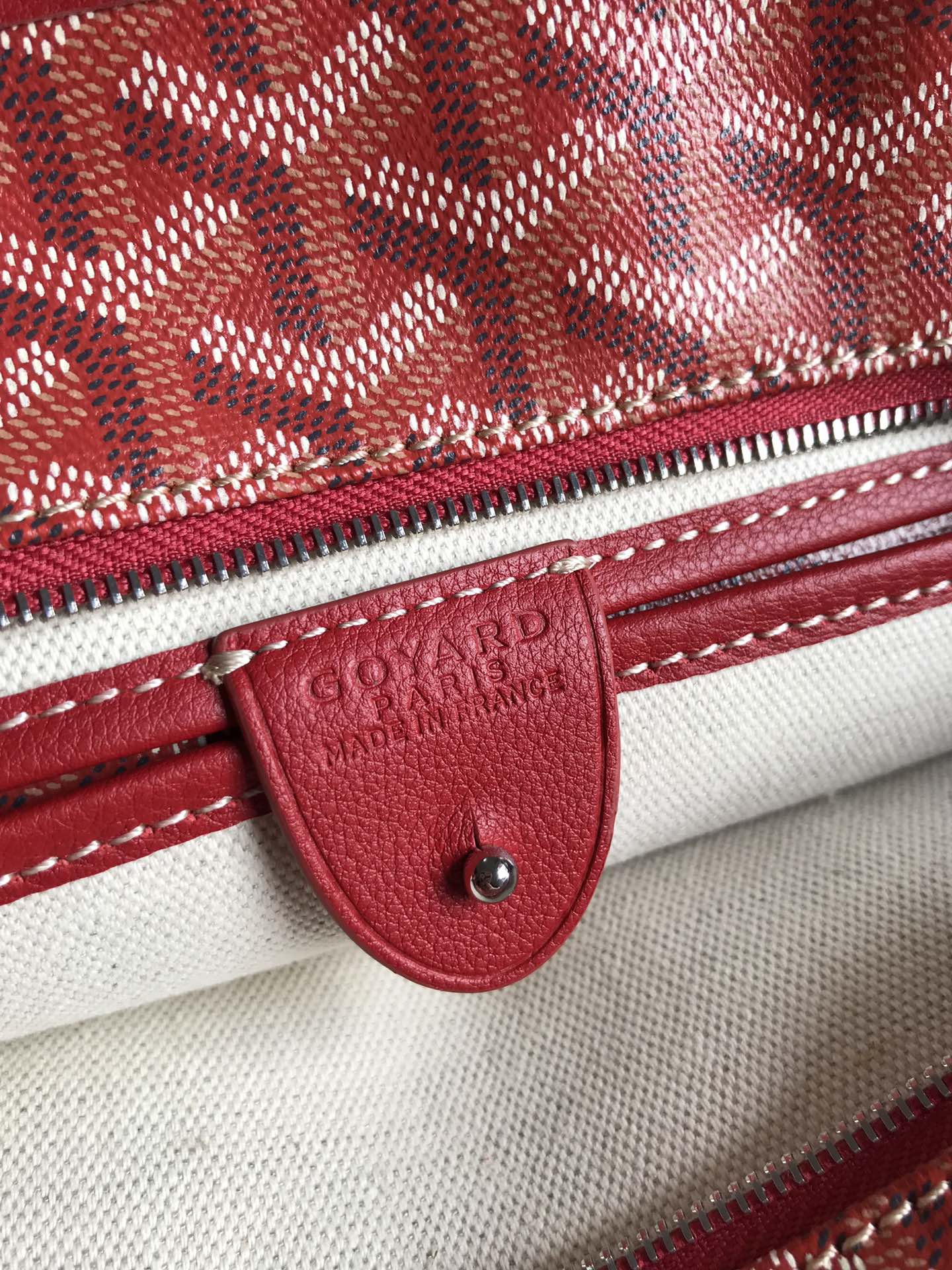 Goyard Artois Bag 30cm Red Canvas & Calfskin