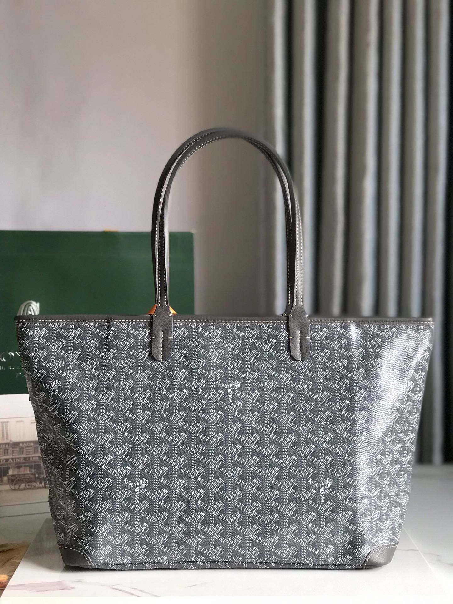 Goyard Artois Bag 30cm Grey Canvas & Calfskin