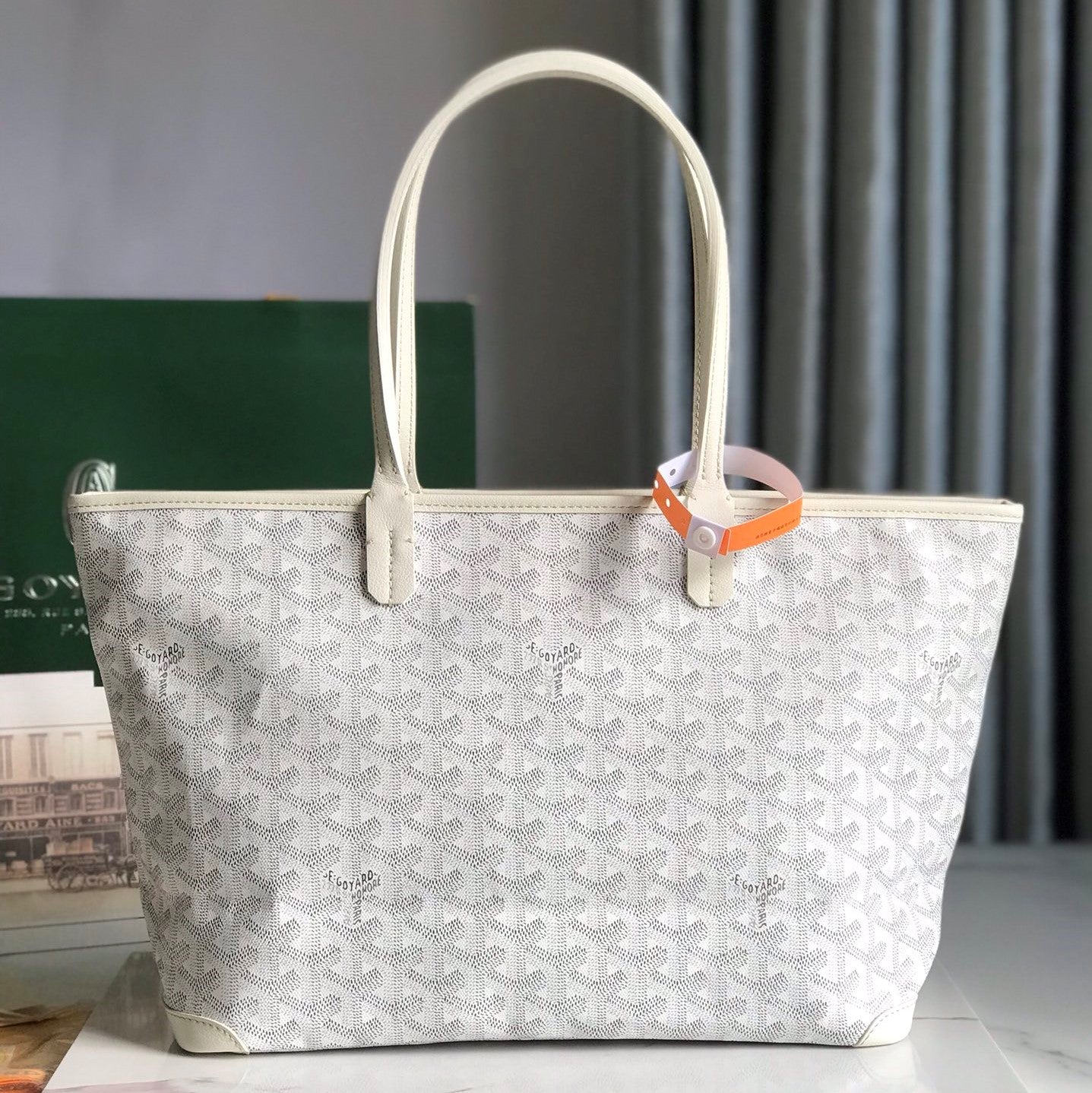Goyard Artois Bag 30cm White Canvas & Calfskin