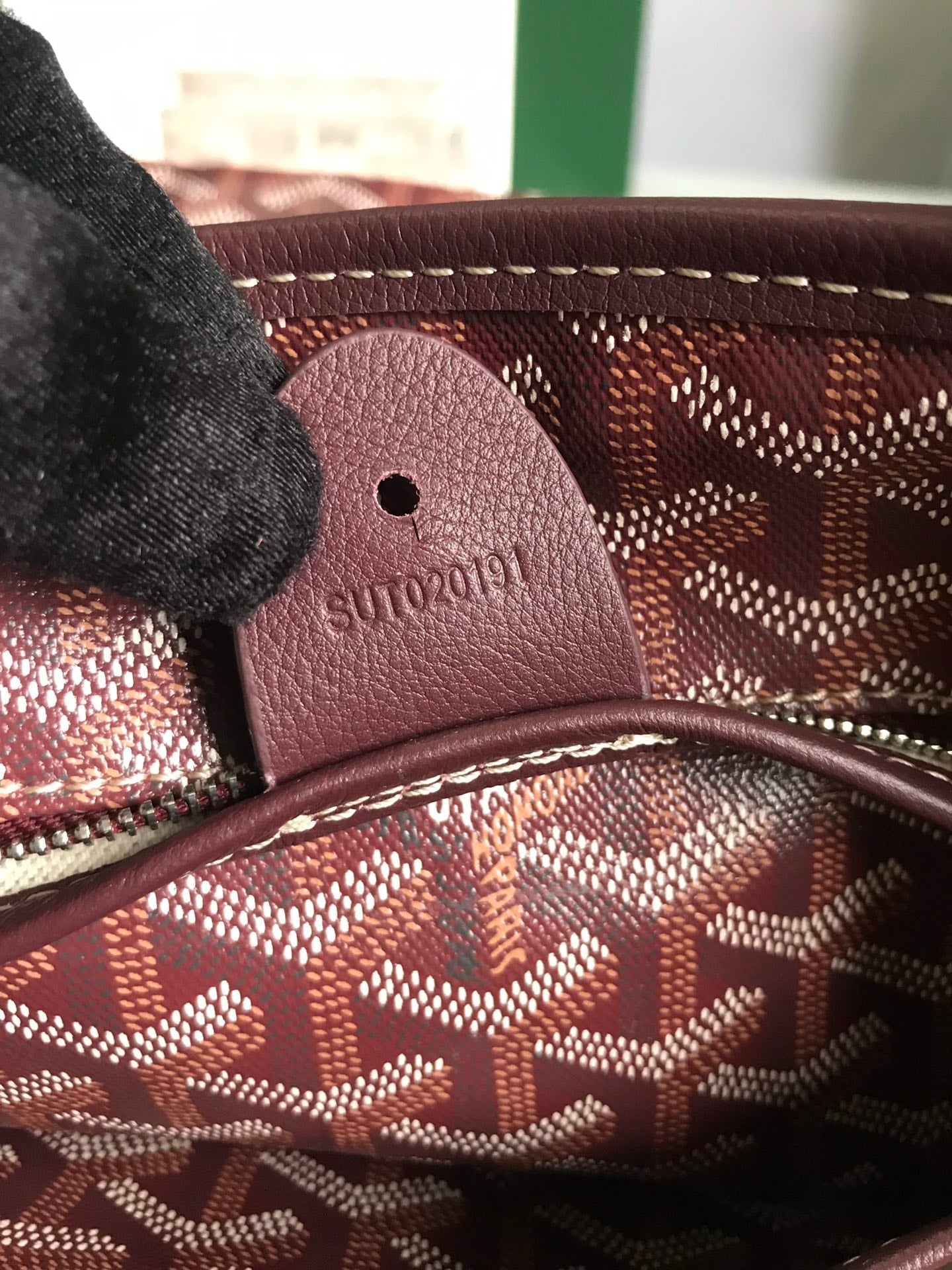Goyard Artois Bag 30cm Burgundy Canvas & Calfskin