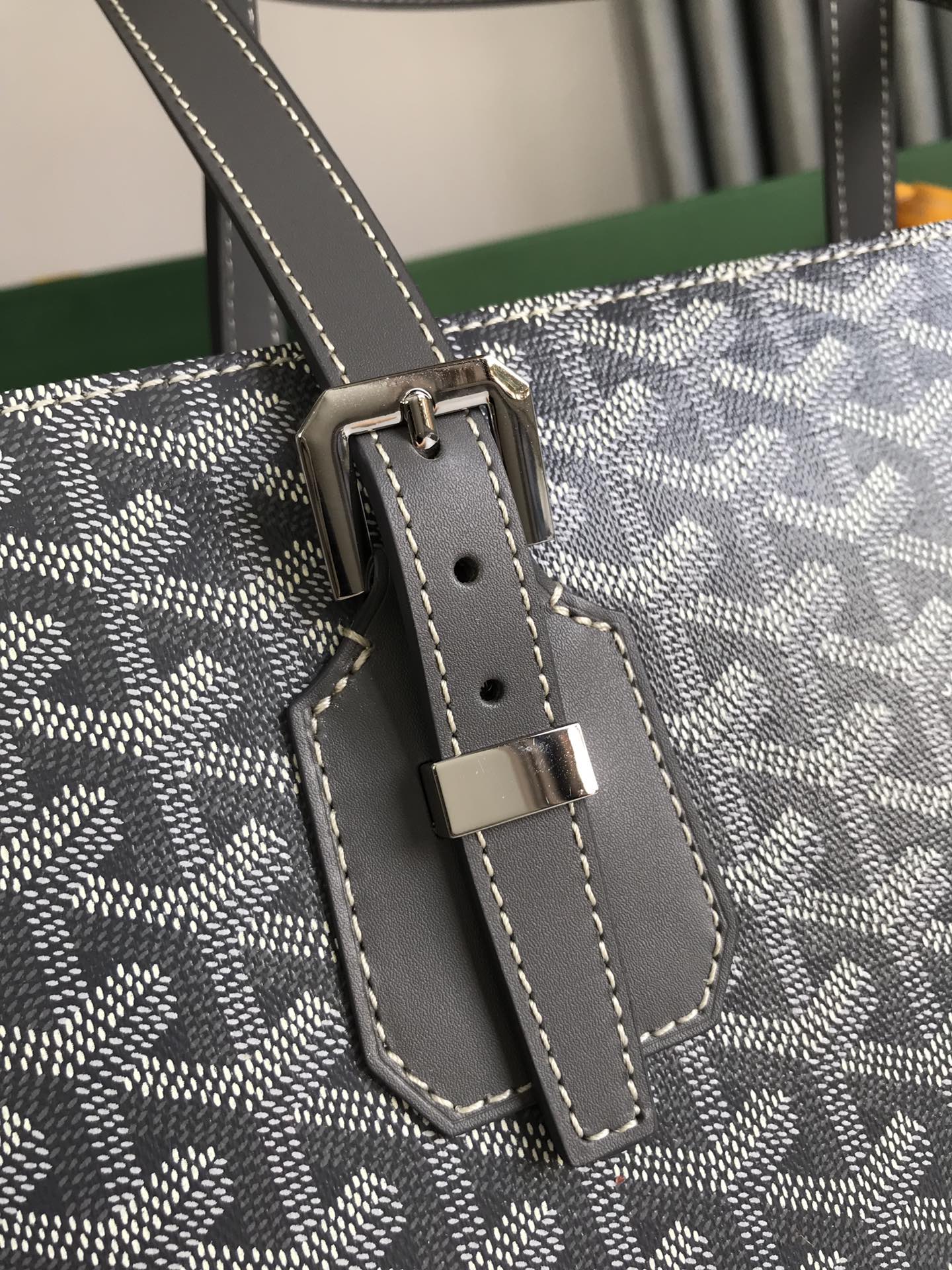 Goyard Okinawa PM Bag 35.5cm Grey Canvas&Calfskin