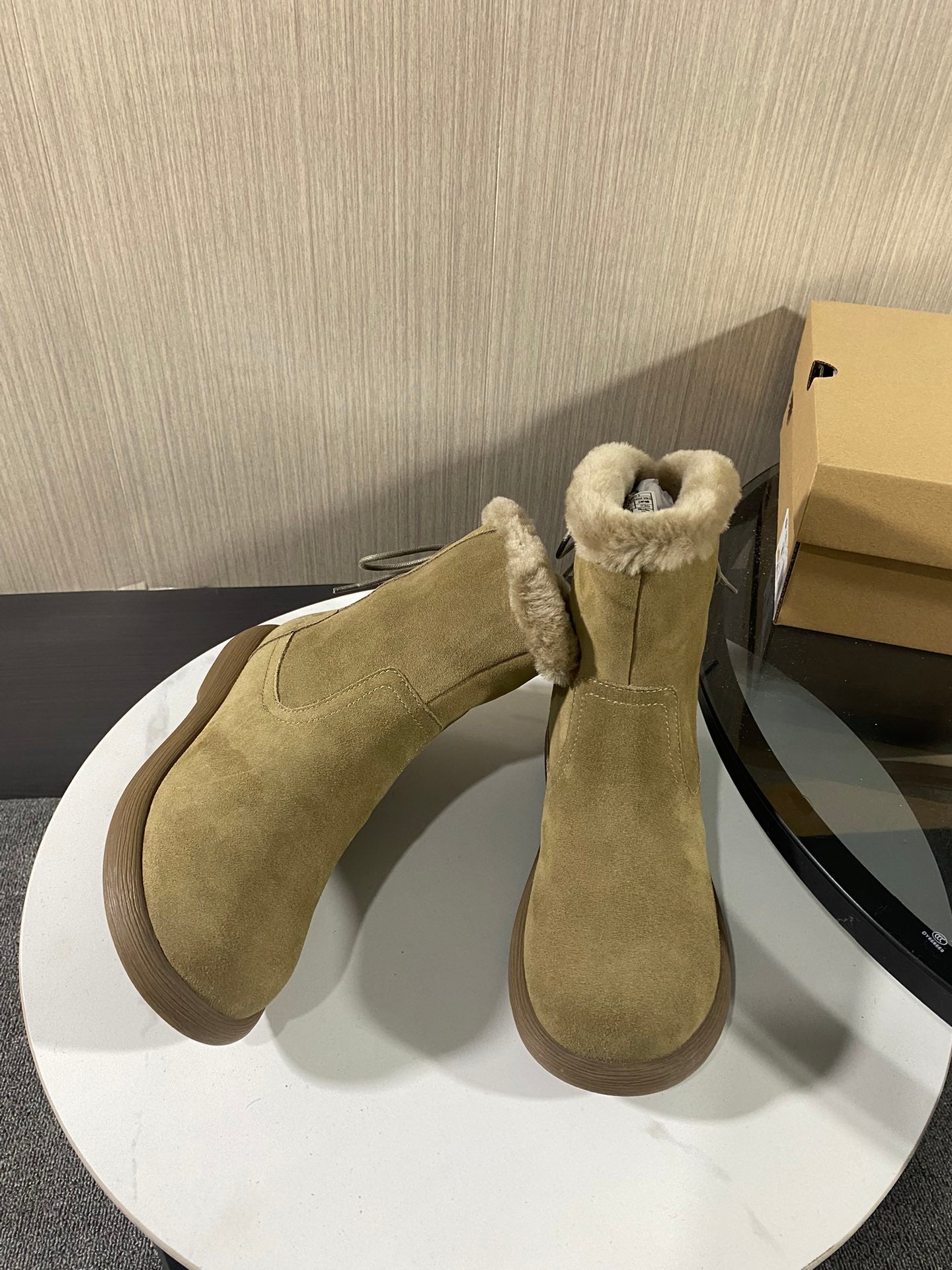 UGG Classic Tall Chestnut Boots Olive Green Wool Suede 512827