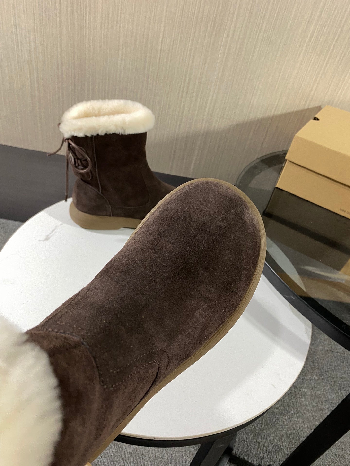 UGG Classic Tall Chestnut Boots Dark Brown Wool Suede 512828