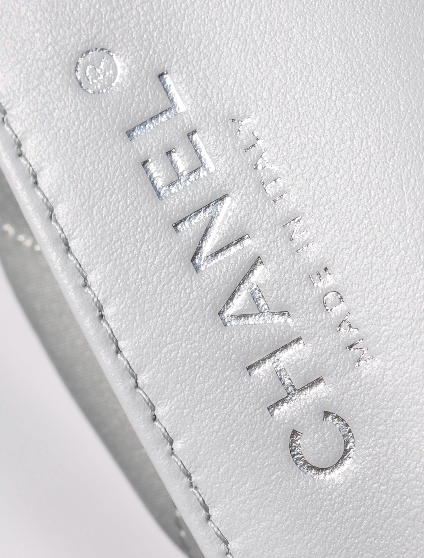 25C Hobo 22 Bag 19cm Silver Metalic Lambskin