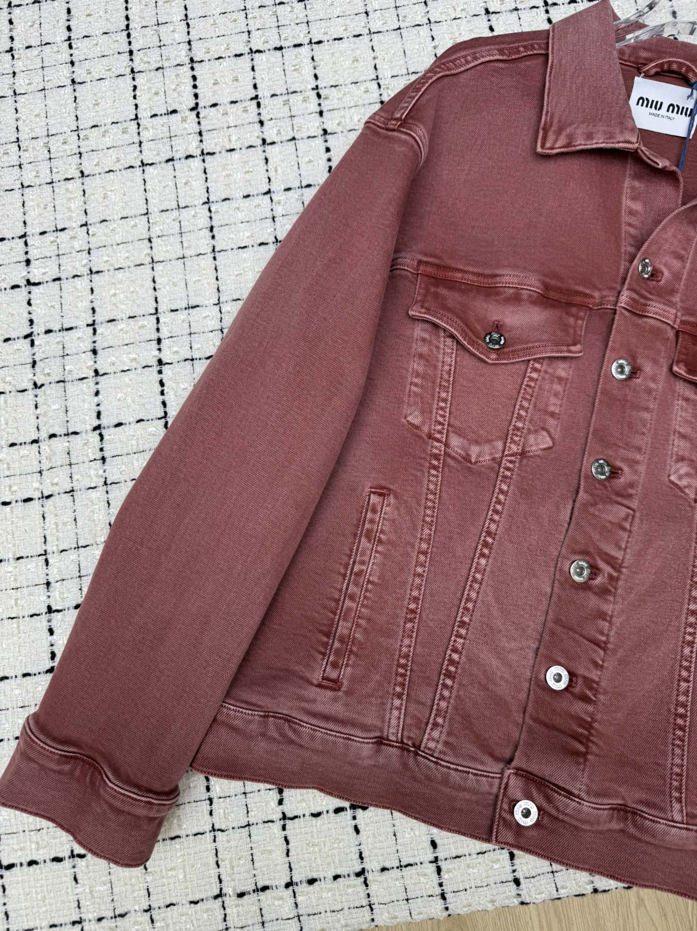 Miu Appliqué Embroidered Jacket Denim 404849