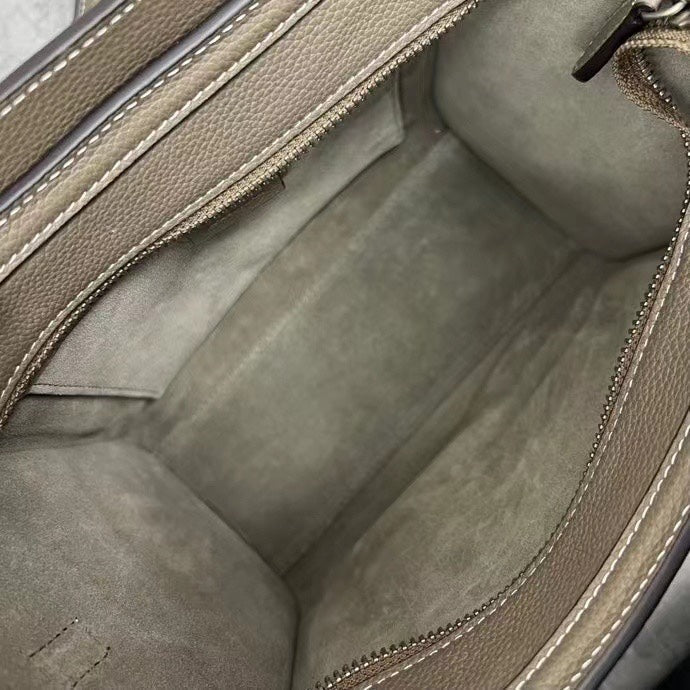 Celine Luggage Nano Bag 20cm Taupe Cowhide