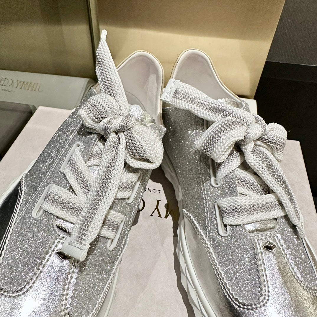 Jimmy Diamond Light Flex Sneaker Sliver Leather 271194