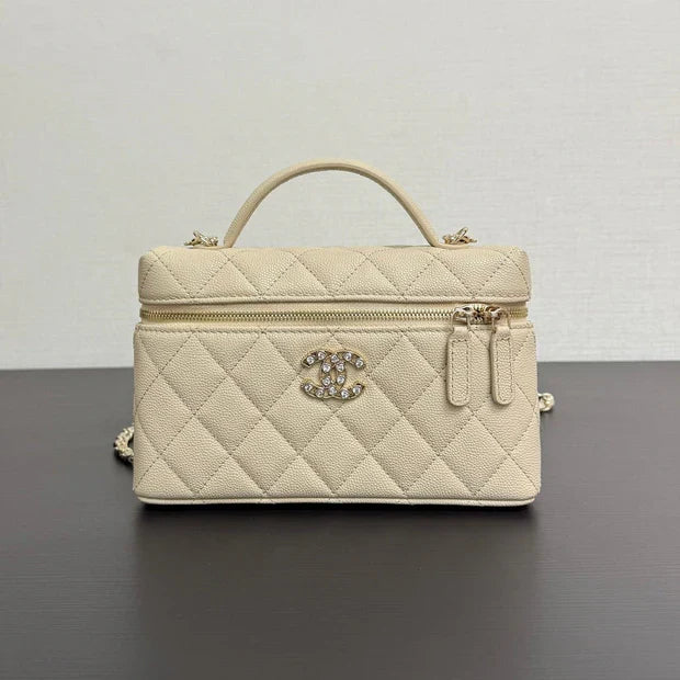 Chanel 2026 Vanity Bag 19cm Cream Calfskin
