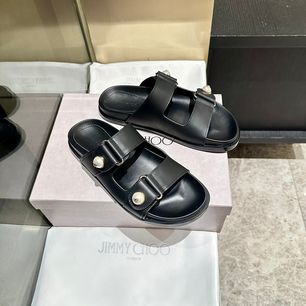 Jimmy Fayence Sandal Black Leather 326424
