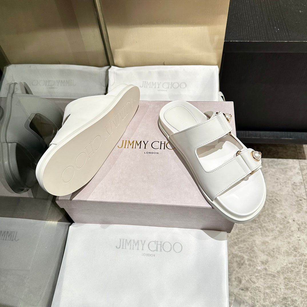 Jimmy Fayence Sandal White Leather 326423