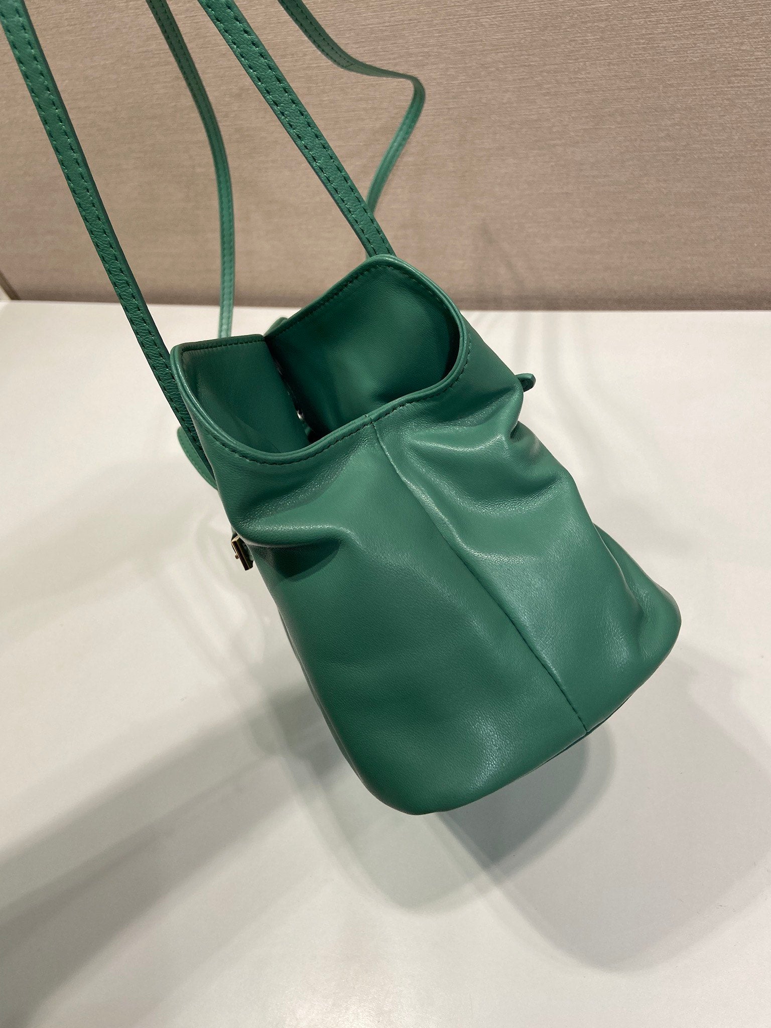 Prada Small Dada 25cm Teal Green Nappa Leather