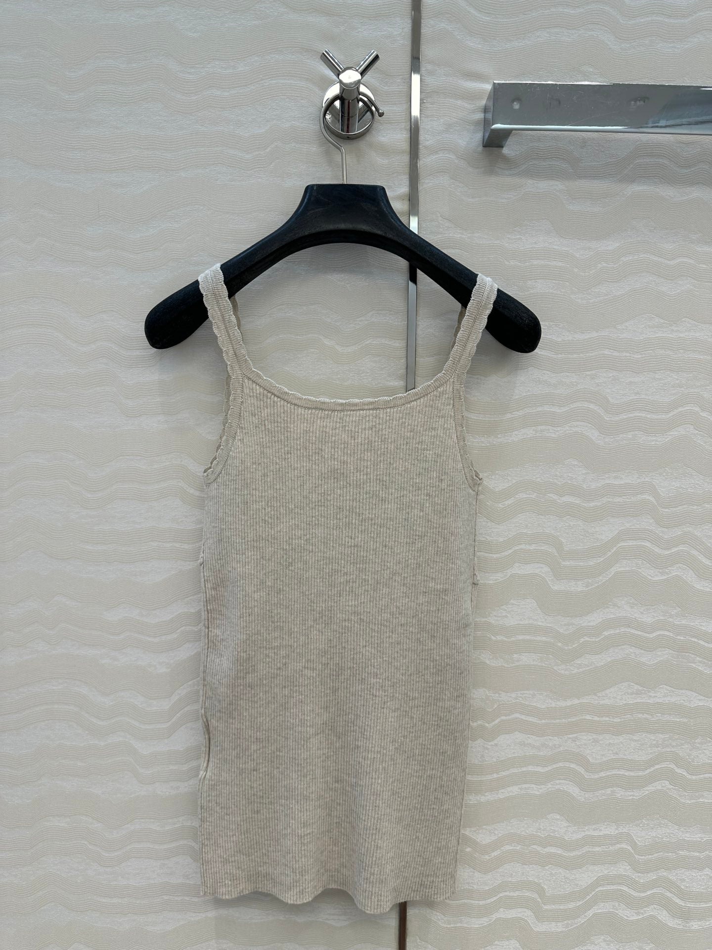 Miu SS26 Knit Top Ivory Cotton 351114