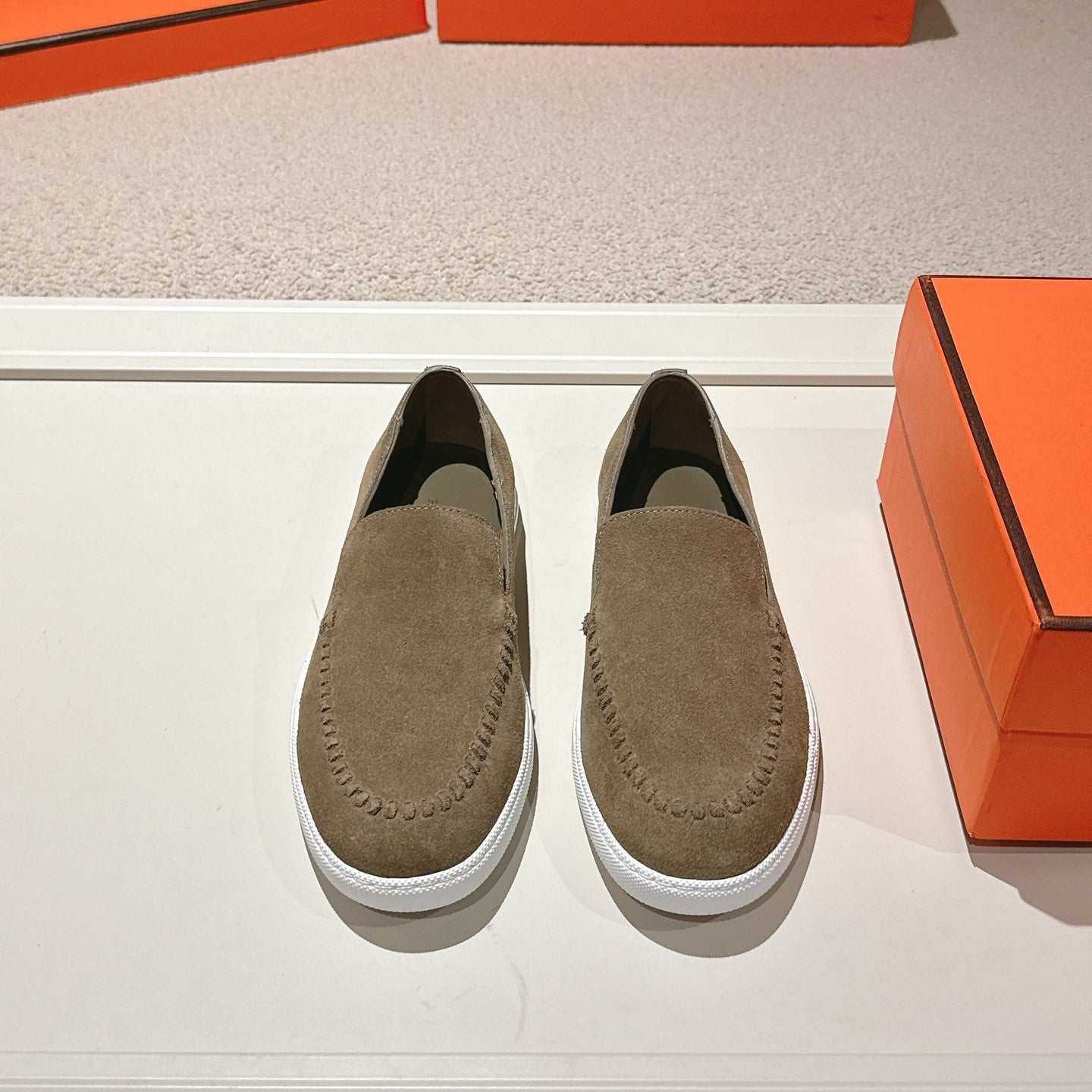 HM Julien Loafer Dark Khahi Suede 577427