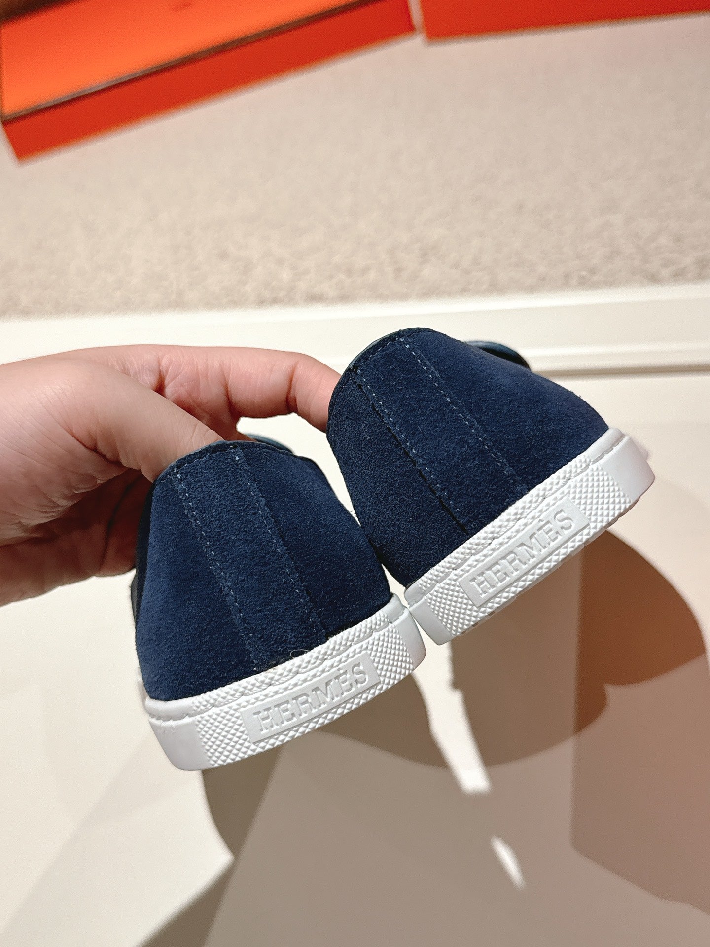 HM Julien Loafer Navy Blue Suede 577428