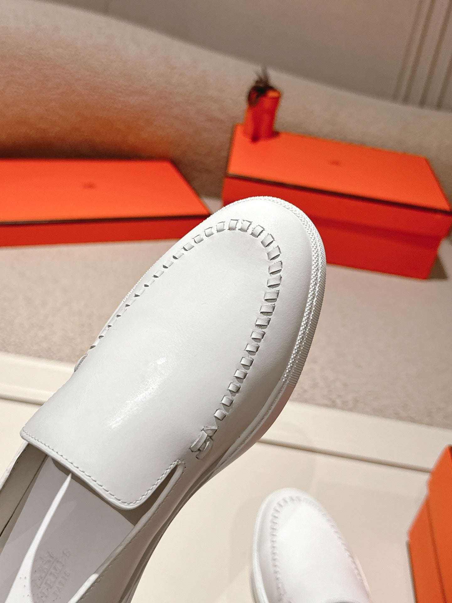 HM Julien Loafer White Calfskin 577429