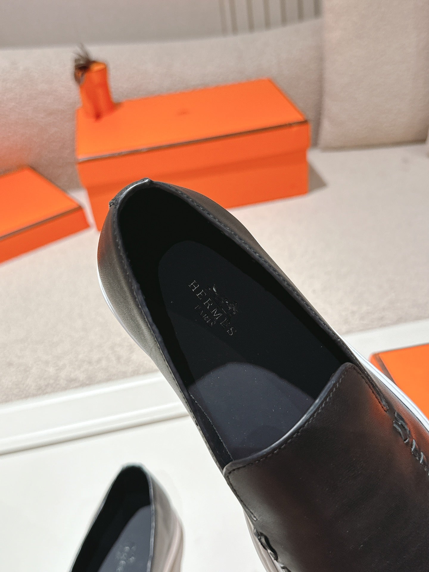 HM Julien Loafer Black Calfskin 577430