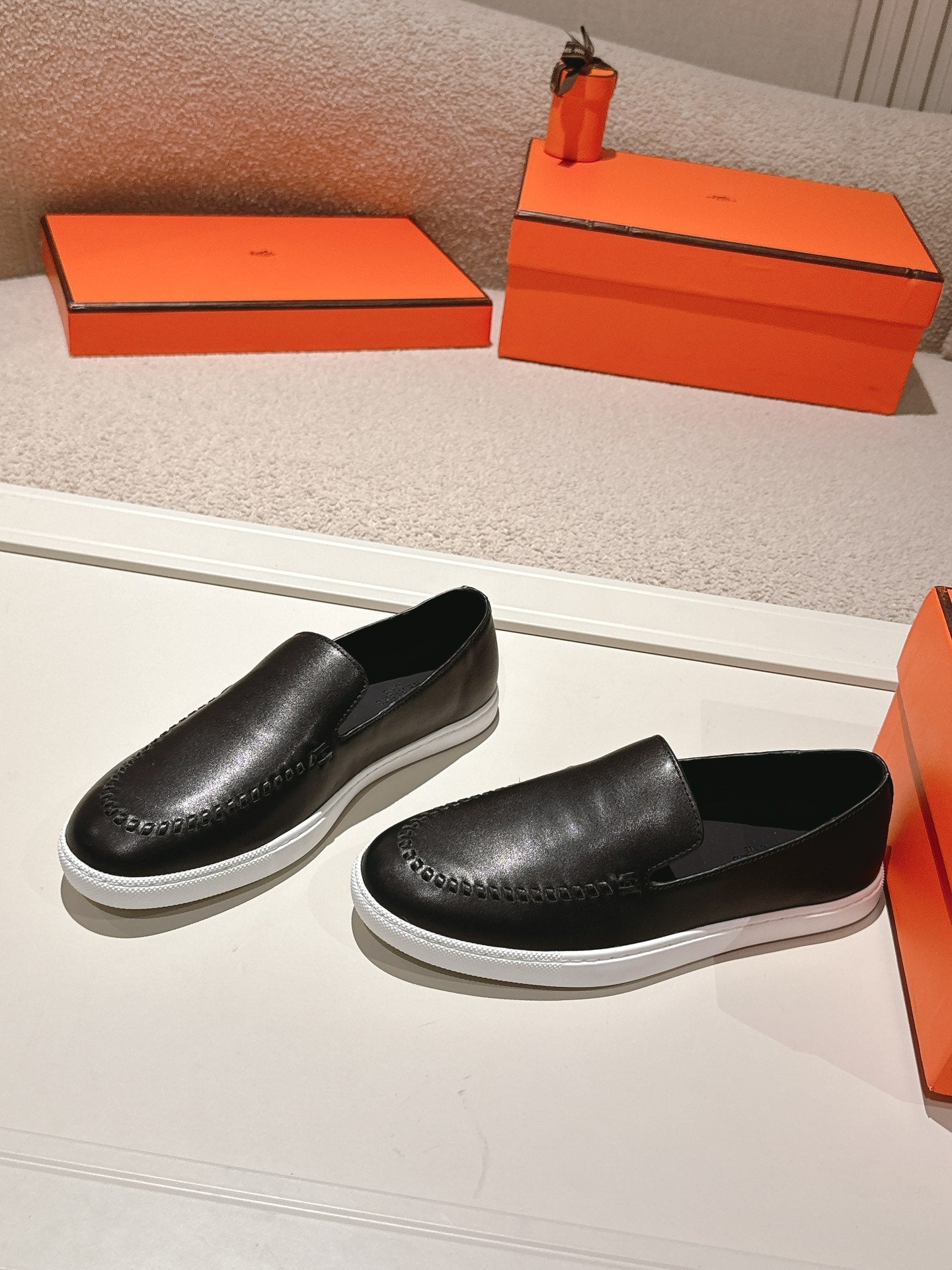 HM Julien Loafer Black Calfskin 577430