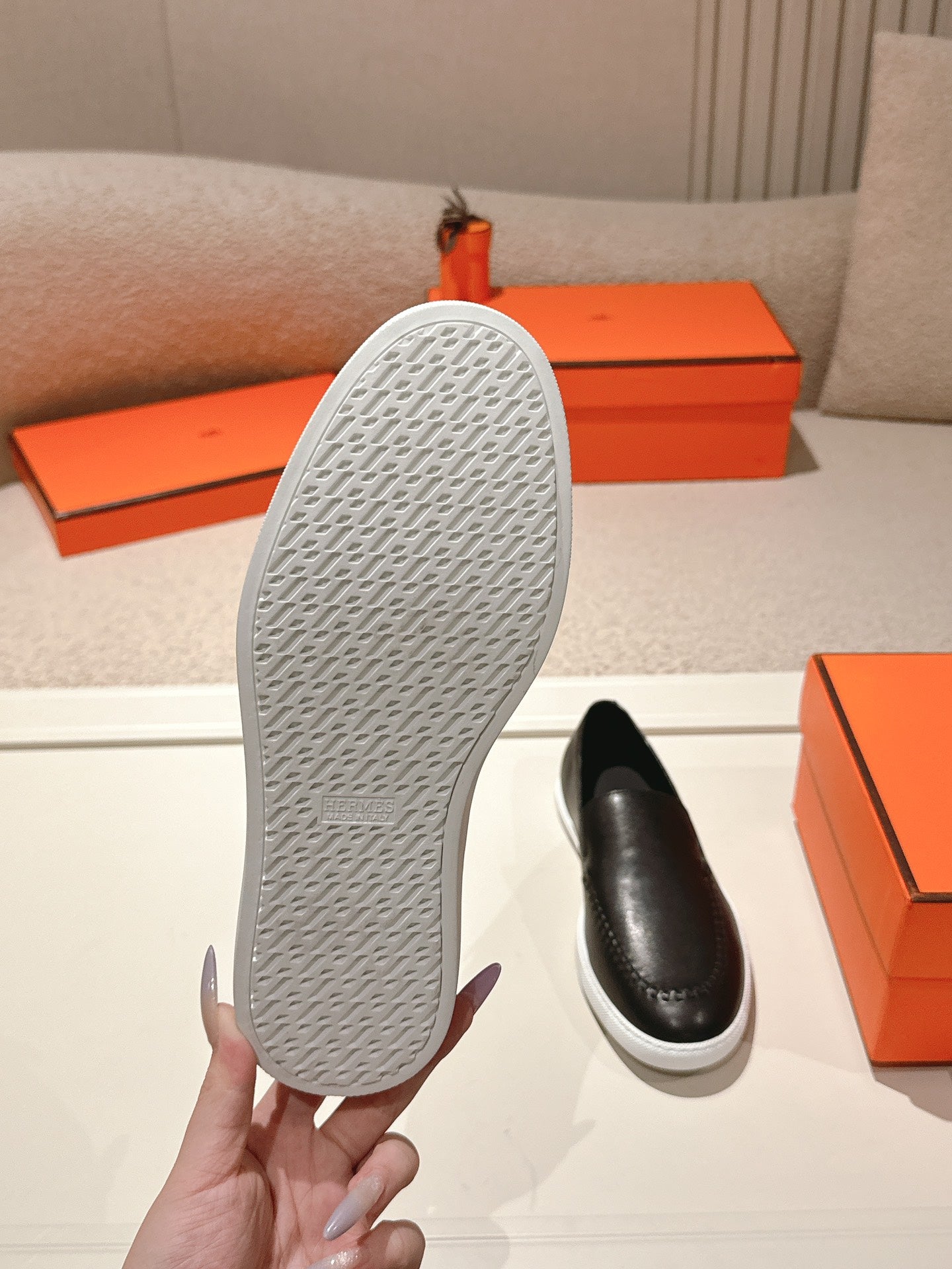 HM Julien Loafer Black Calfskin 577430