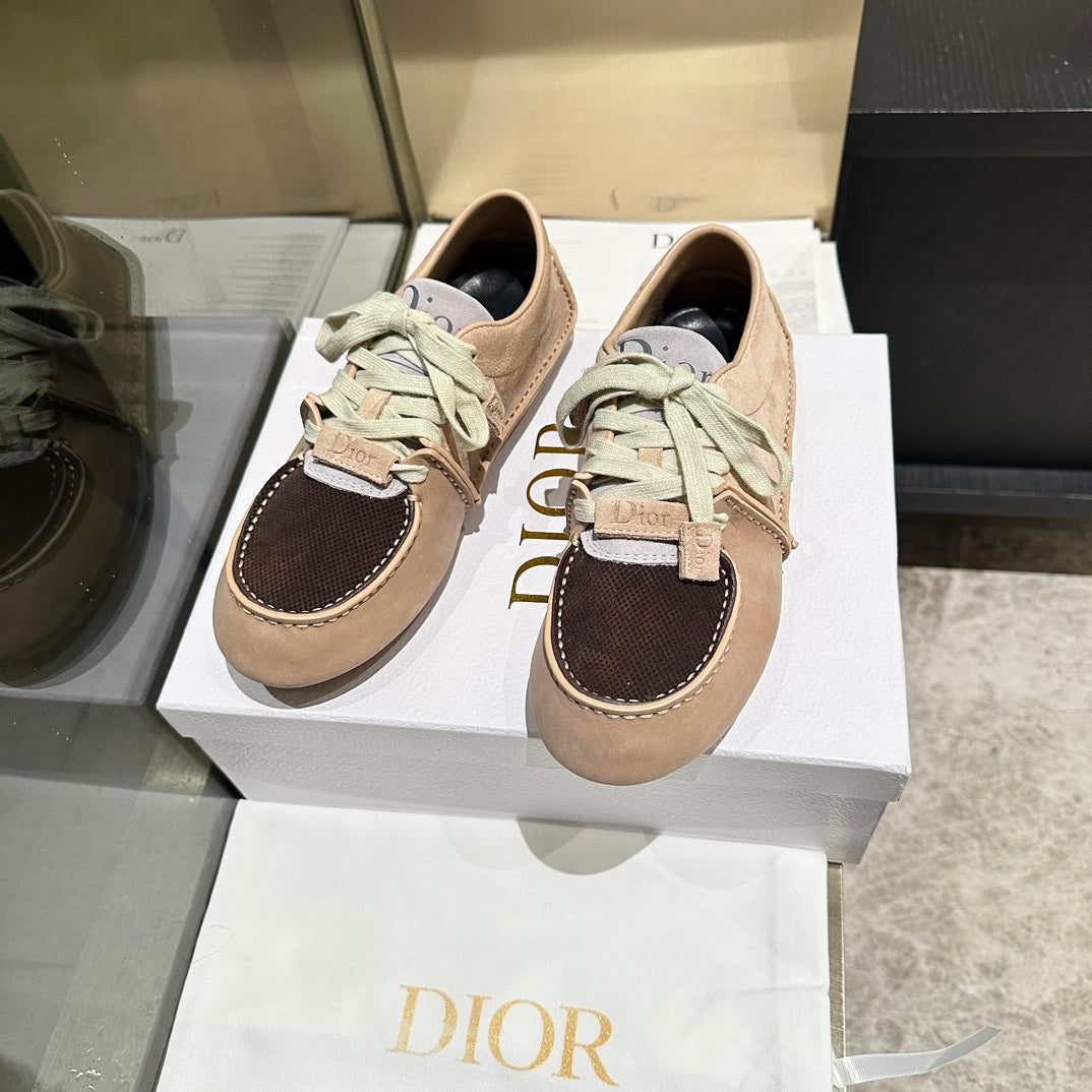 CD 26s Roadie Sneakers Beige Brown Suede Calfskin 157597