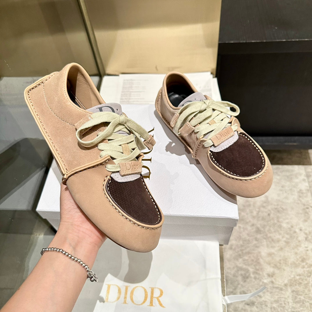 CD 26s Roadie Sneakers Beige Brown Suede Calfskin 157597