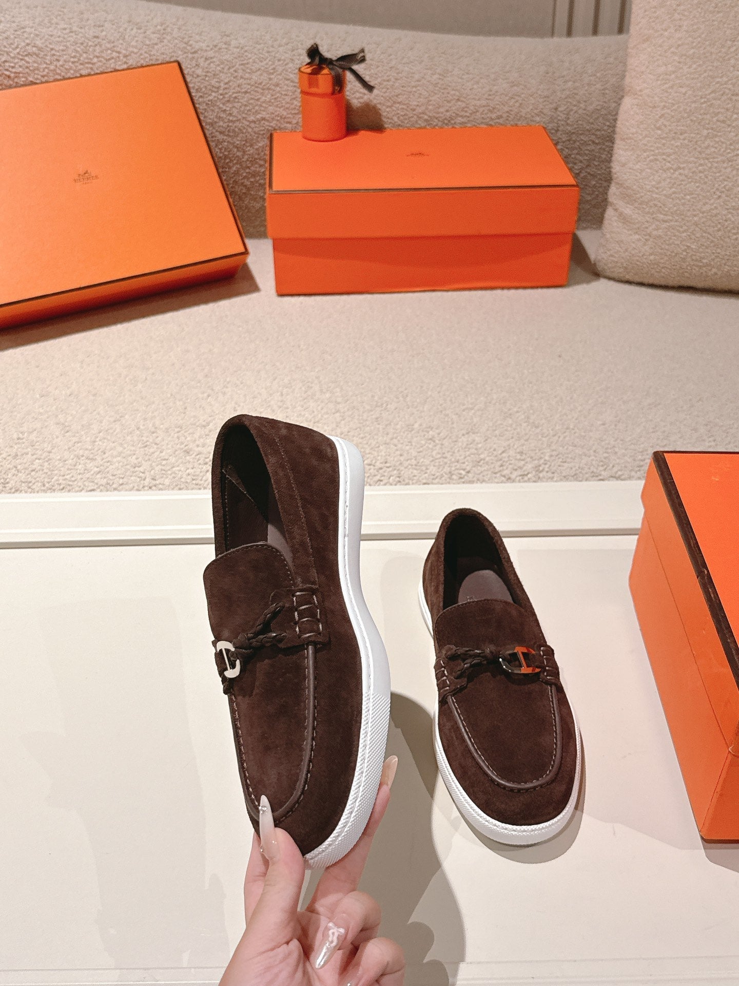 HM Ignacio Loafer Chocolate Suede 577445