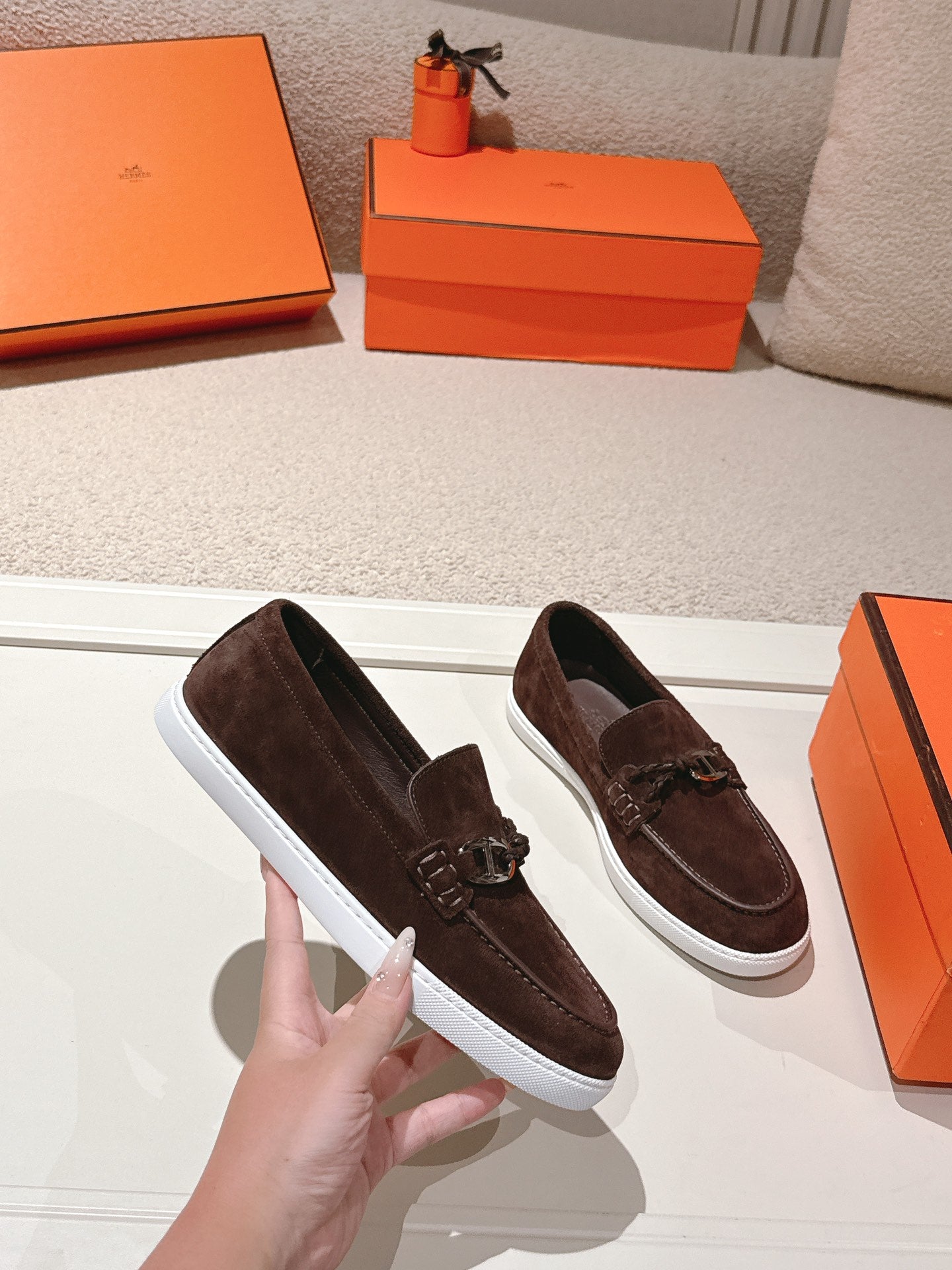 HM Ignacio Loafer Chocolate Suede 577445