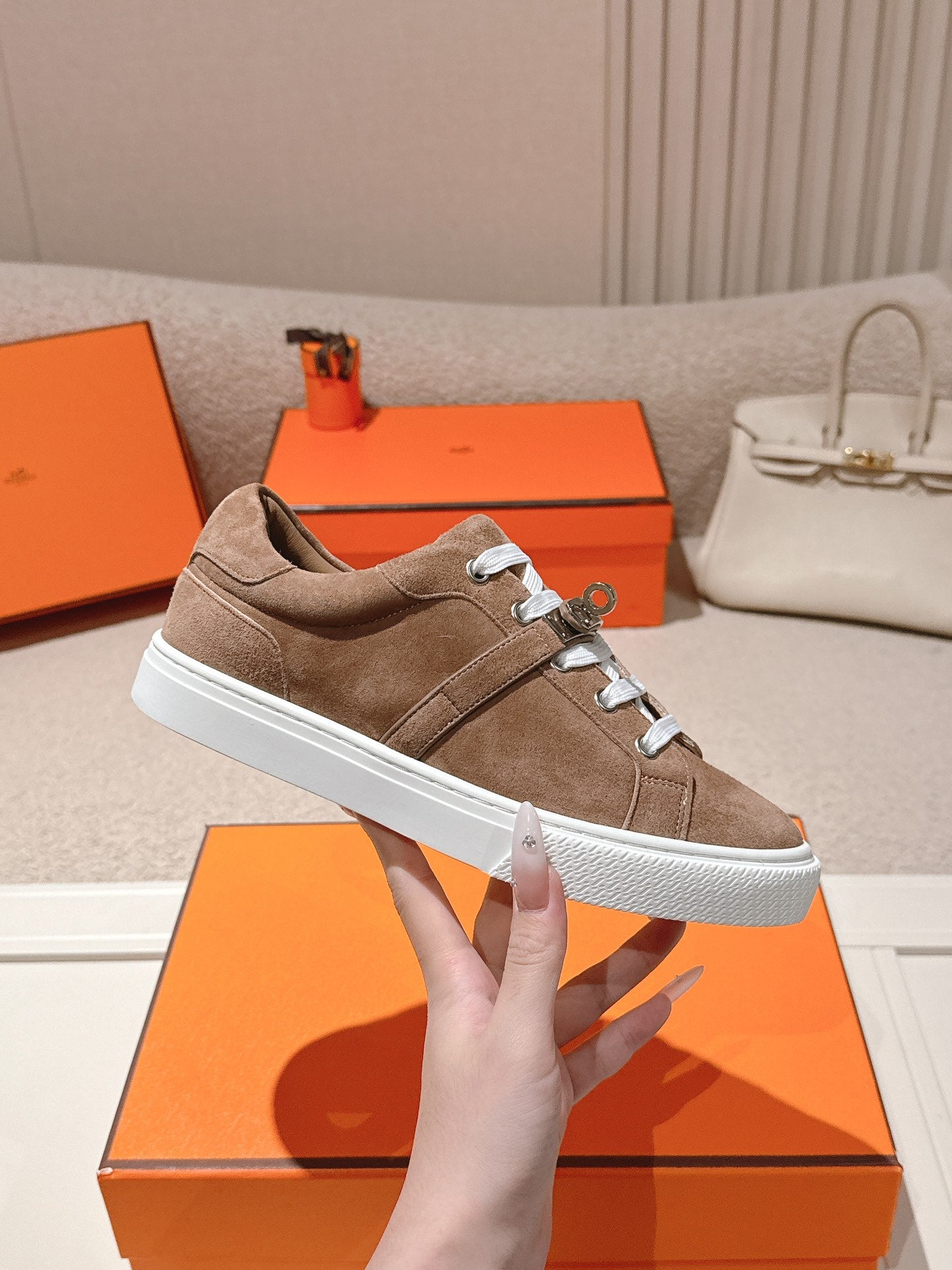 HM Day Sneakers Coffee Brown Suede 577516