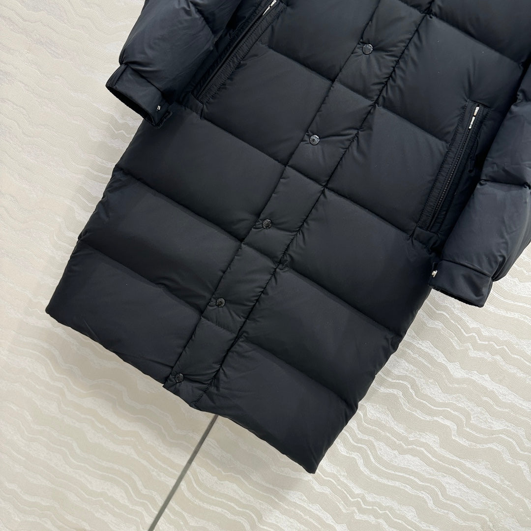 Moncler 2026 Black Hanoverian Hooded Long Down Jacket 446778