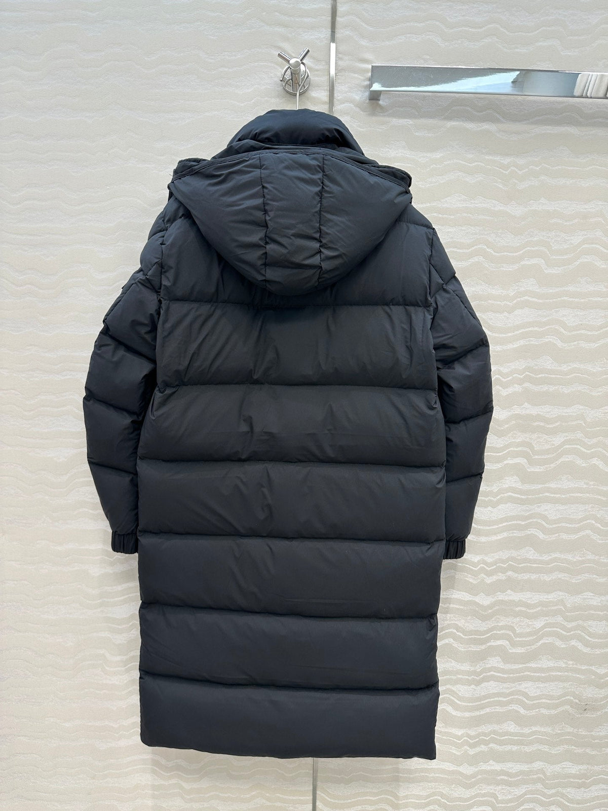 Moncler 2026 Black Hanoverian Hooded Long Down Jacket 446778