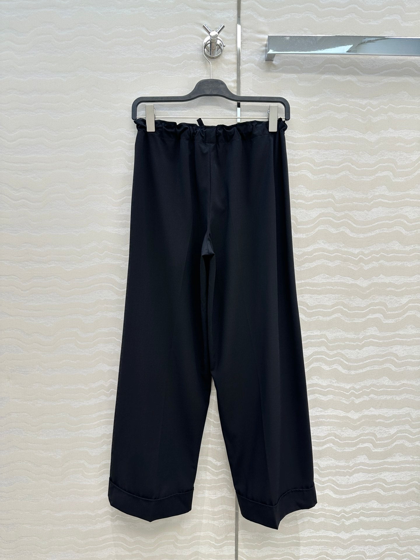 The Row Wide-Leg Trousers Dark Blue Cotton 373471
