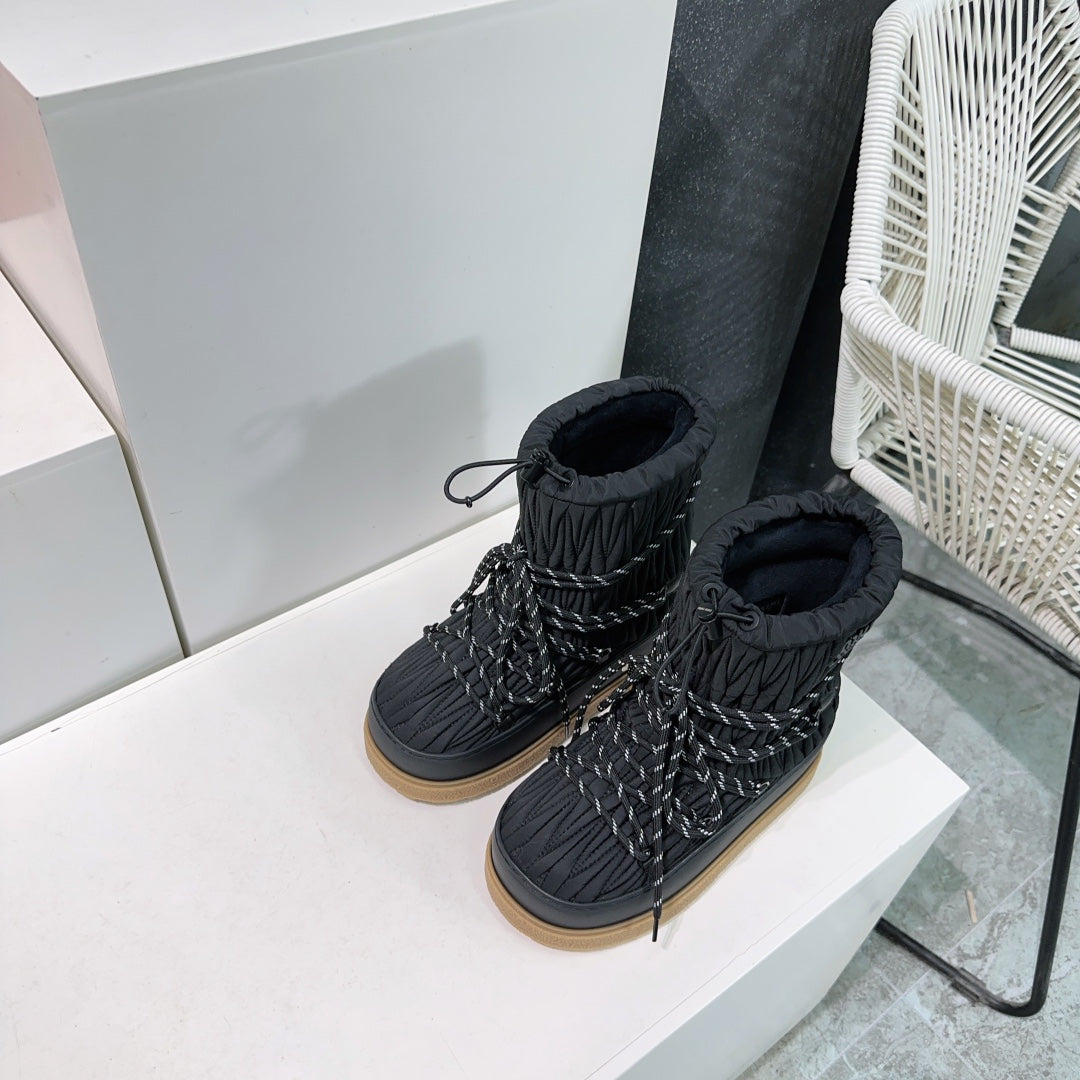 Miumiu 25 Boot Black Nylon Rubber 511263
