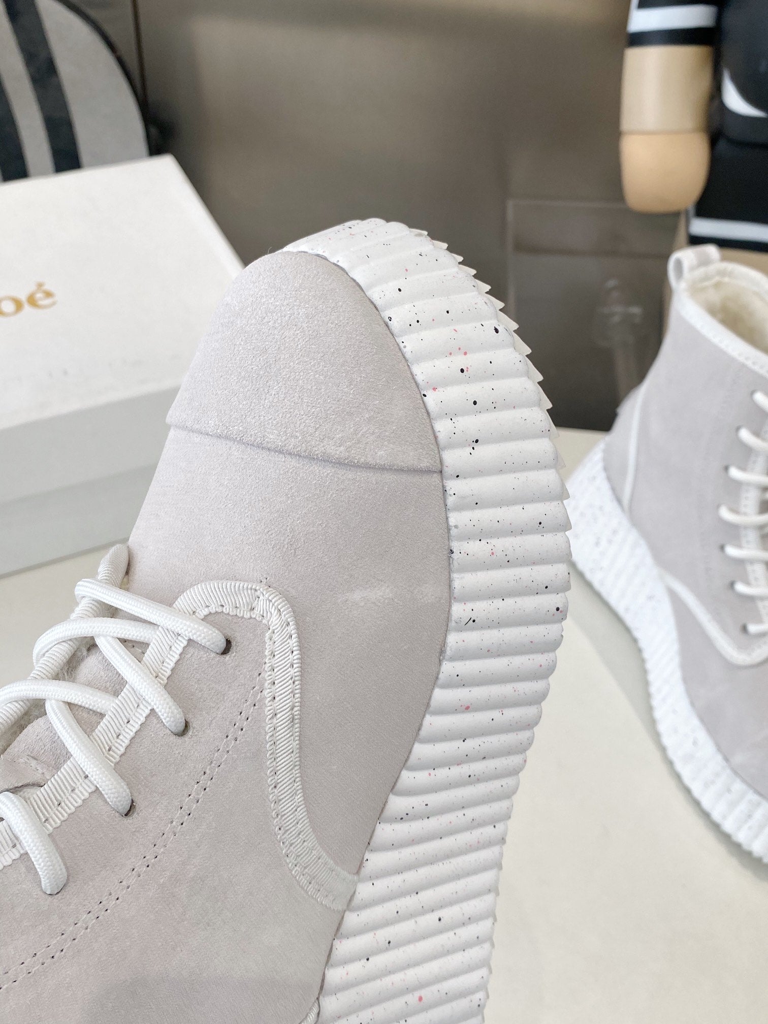 Chloe snow boots light grey suede 531623
