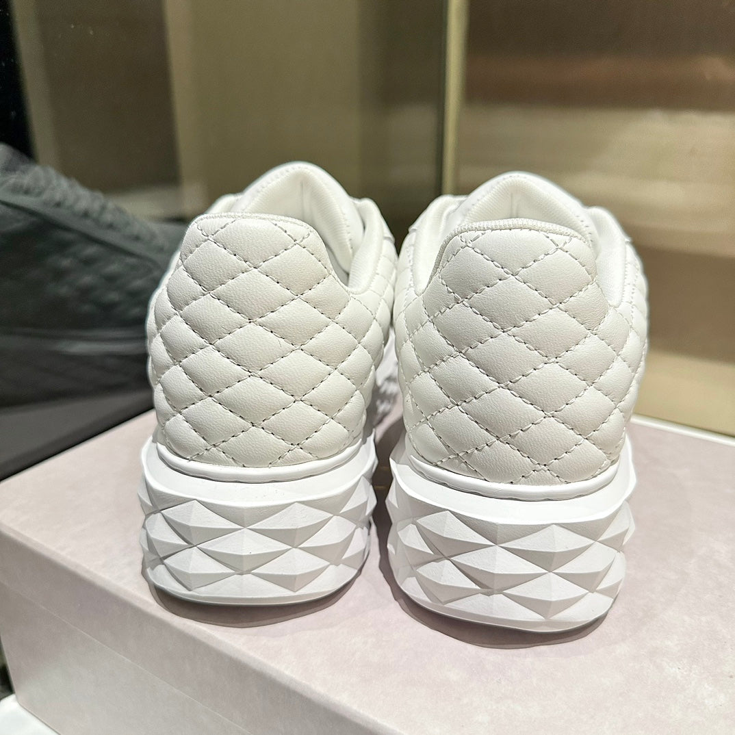 Jimmy Choo Diamond Maxi Platform Sneaker White Nappa Leather 538900