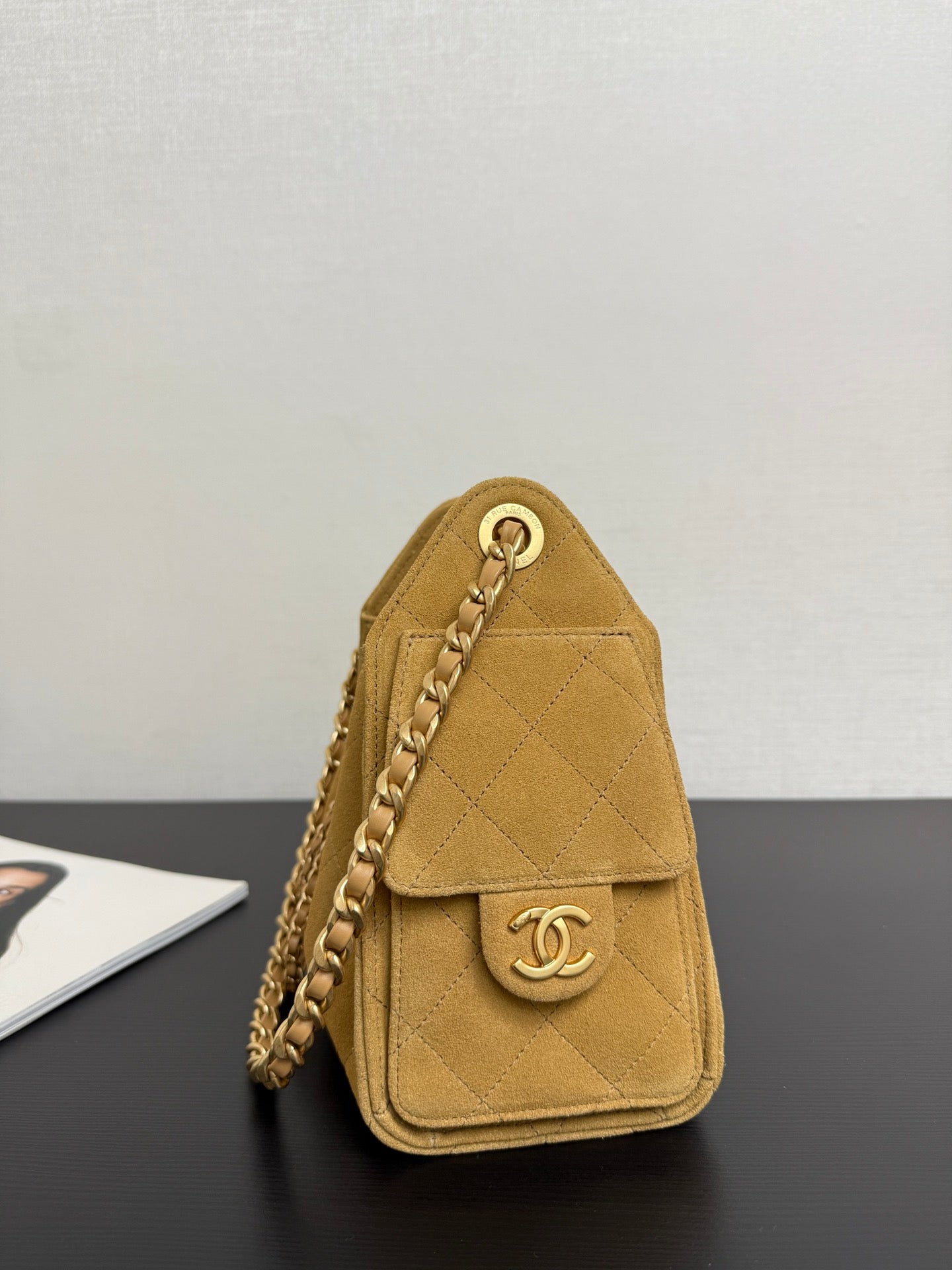 Chanel 2026 Hobo Bag Tan Suede