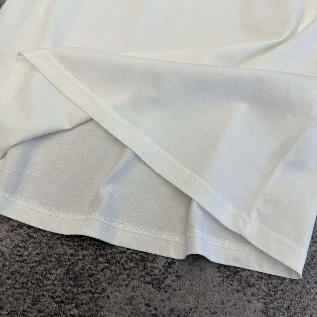 Celine Triomphe Studs T-shirt Black White Cotton 350643