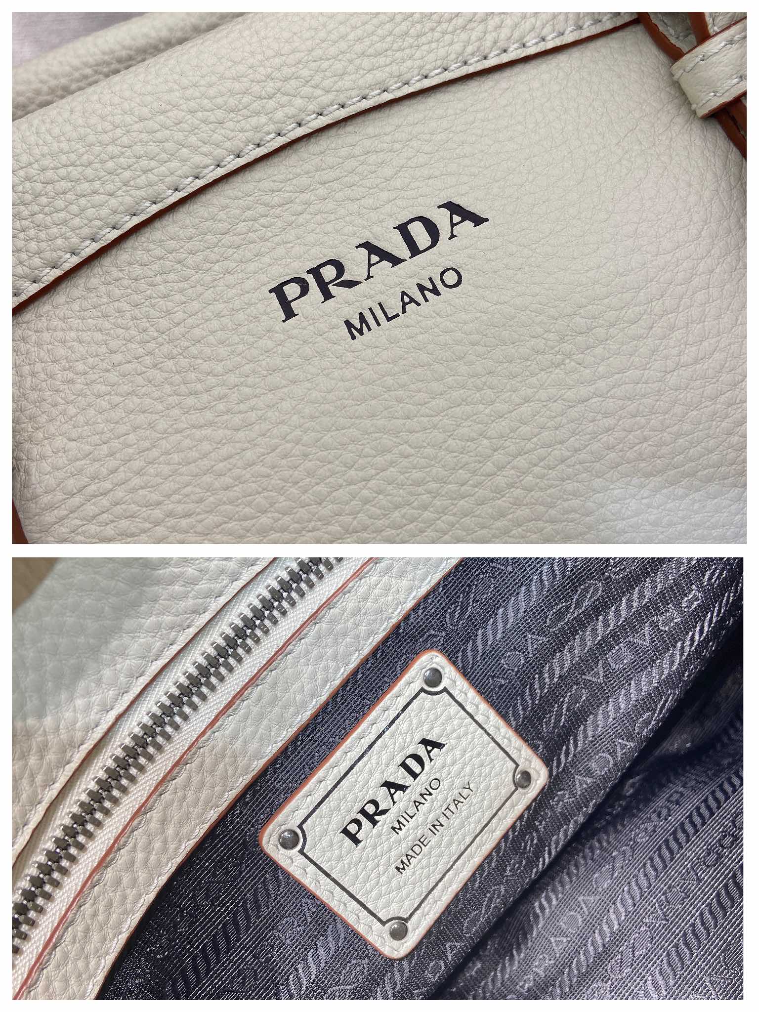 Prada Large Tote Bag 35cm Ivory Leather