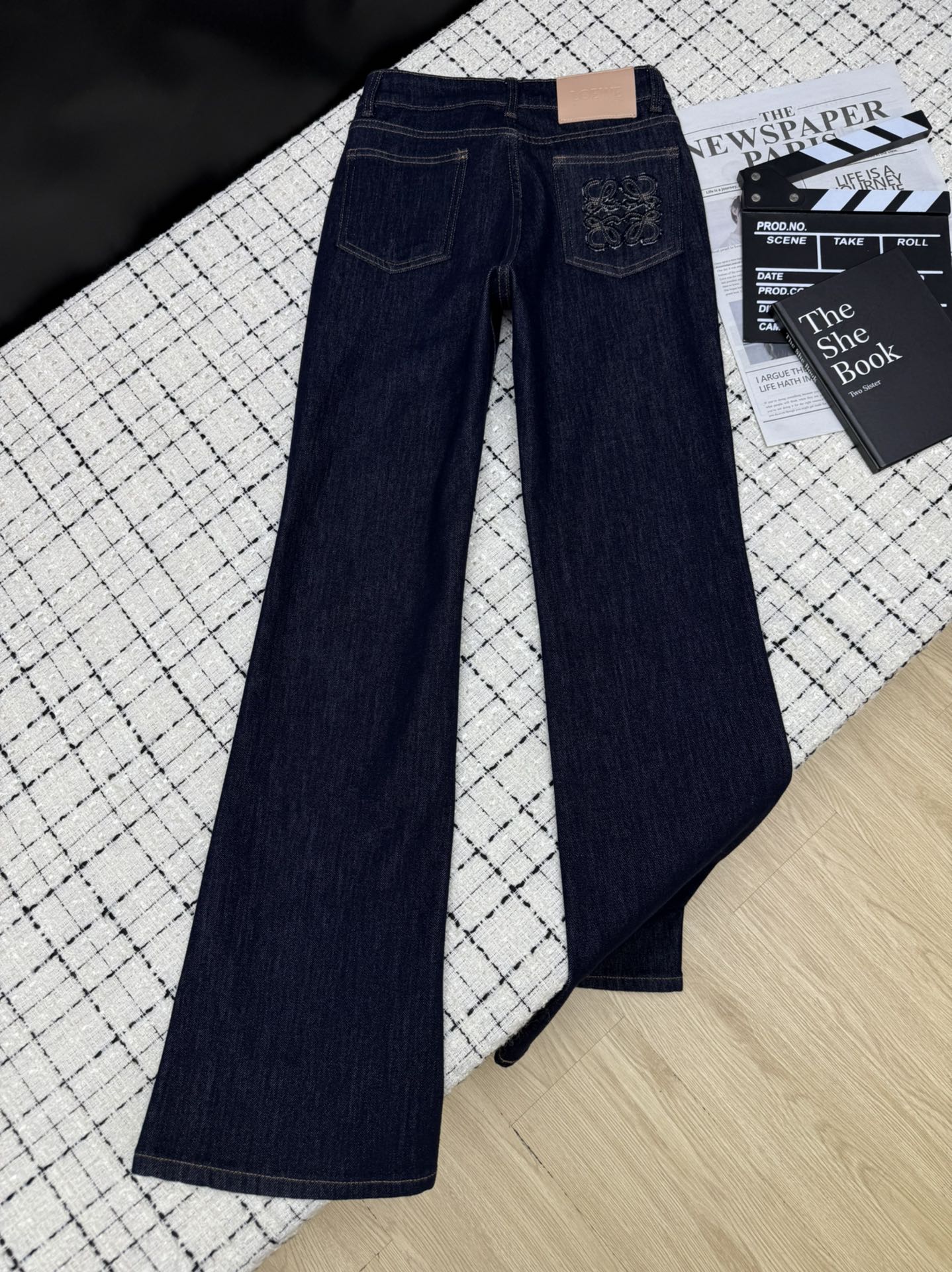 Loewe Flared Jeans Embroidered Logo Applique 404881