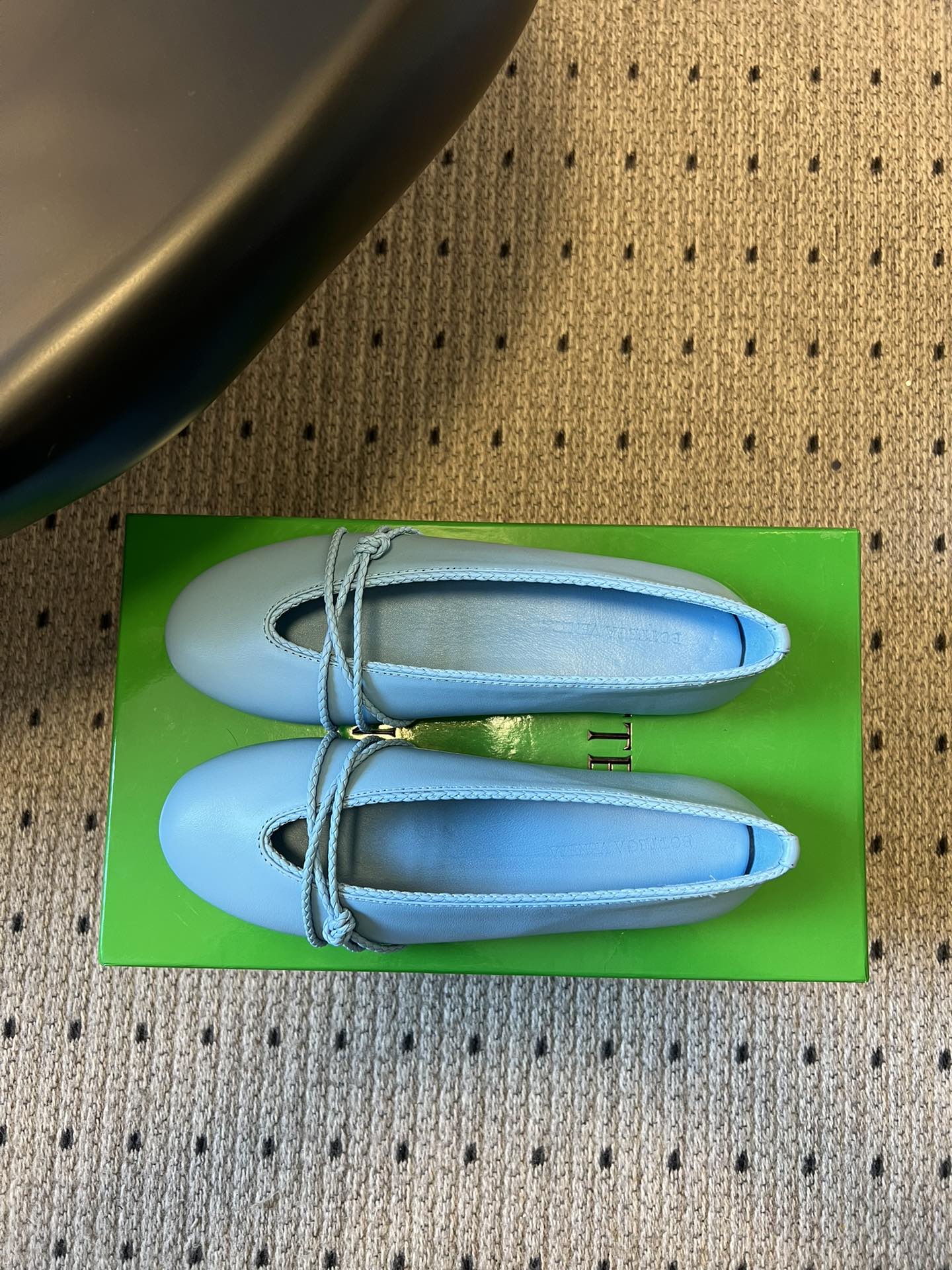 BV 26s Espadrille Ballet Flats Blue Lambskin